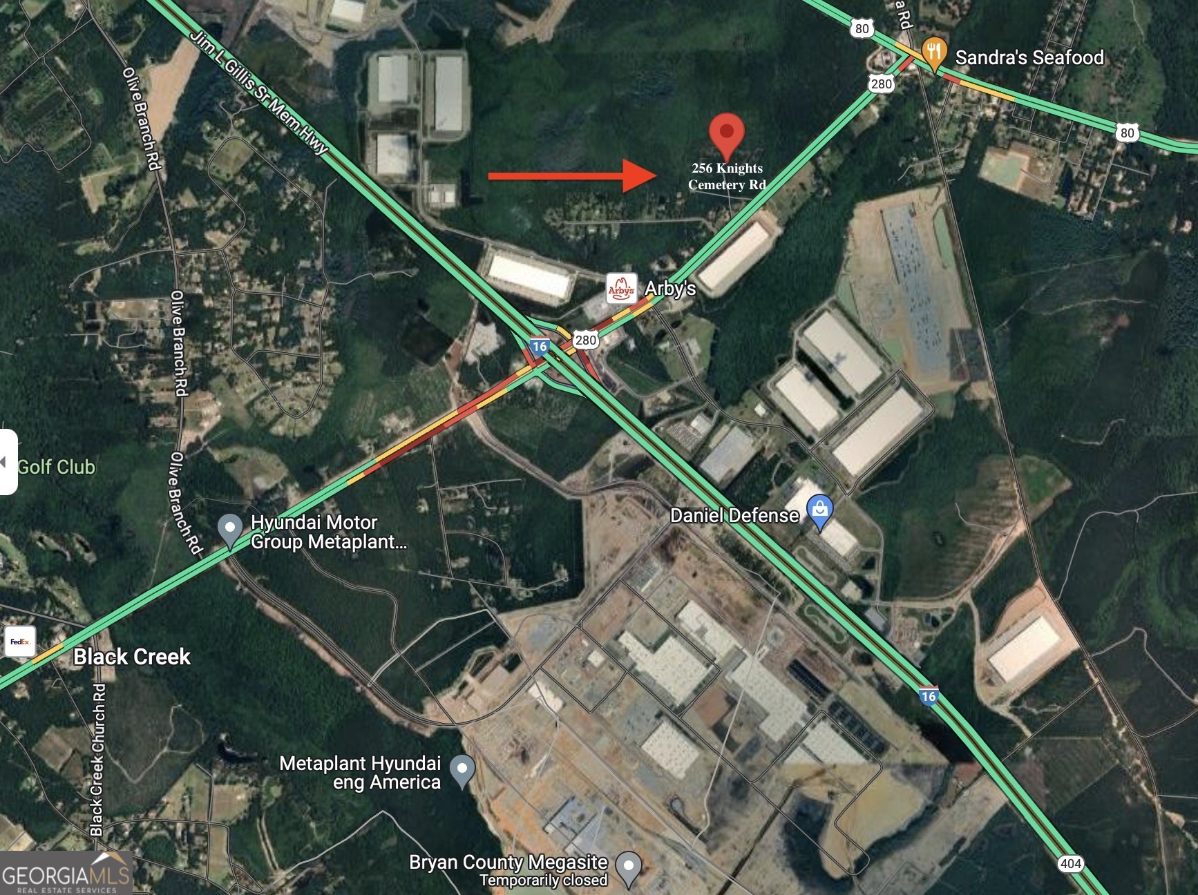 Discover an incredible investment opportunity with 49.6 acres of prime real estate for sale. Located less than 1.5 miles from the Hyundai EV Meta Plant entrance. This strategic location benefits immensely from Hyundai's monumental $7.6B investment in the area, promising substantial economic growth and development. Surrounded by warehouses and commercial near the I-16 corridor. Option to purchase 2.9 acres adjacent to 49.6 with over 900 feet of frontage along GA Hwy 280 combined with two properties. Take advantage of this unique chance to secure a versatile and promising piece of real estate in a rapidly growing area.