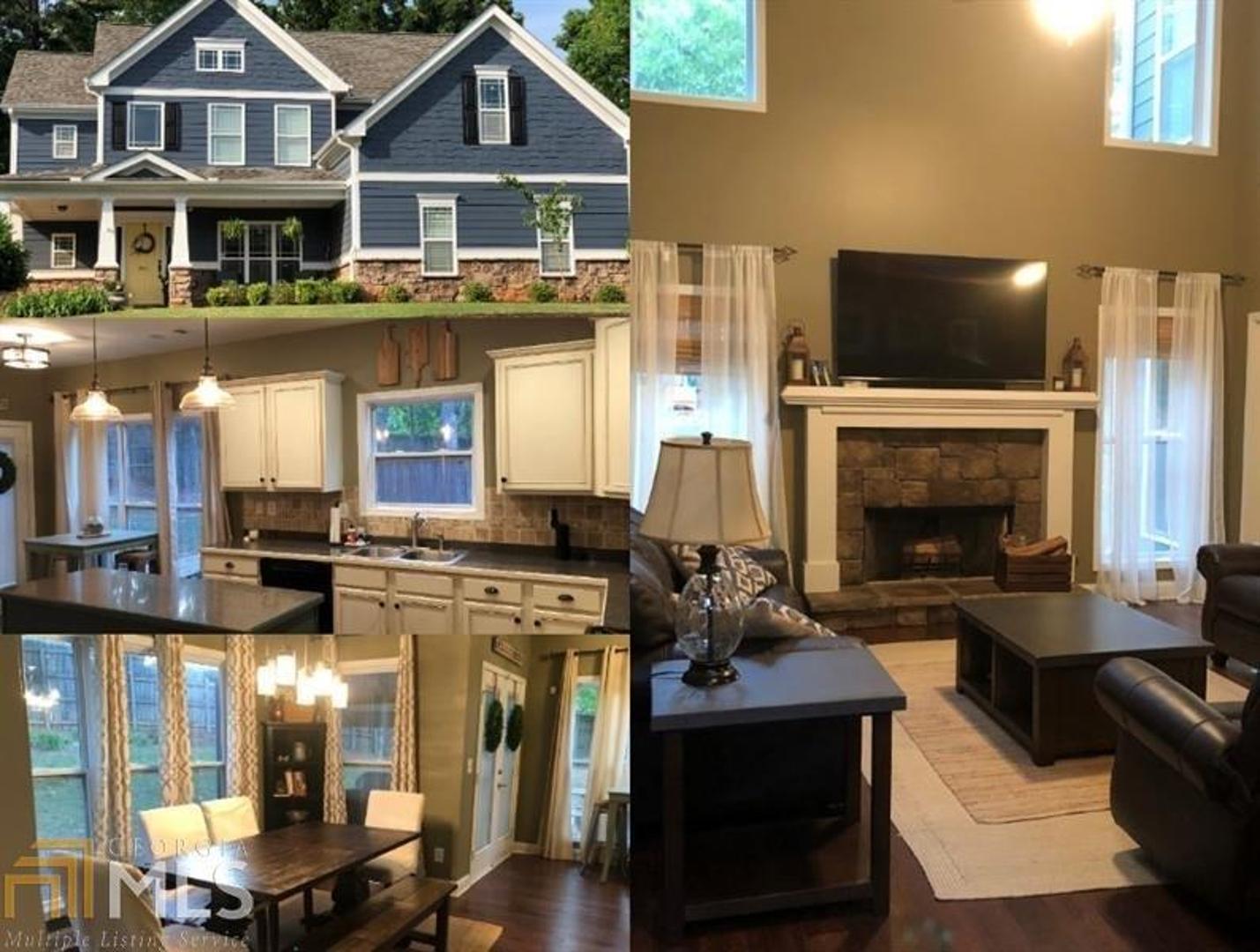 Stunning hilltop craftsman in Sutton Oaks. Cul de sac this move in ready home is beautifully appointed with dark hardwood floors, rich tones, and plentiful natural light from the tons of windows! Stunning French white cabinetry in this spacious kitchen with a large center island makes this an ideal for entertaining and gatherings. The modern farmhouse lighting really adds to the charm of this space! Large fenced in backyard with covered patio and plenty of space for outdoor gatherings. This is a great community filled with wonderful neighbors, make the move today!