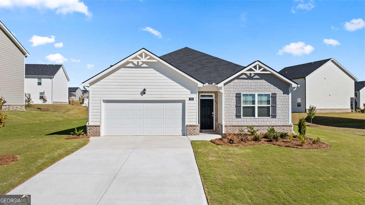 SWIM COMMUNITY, MINUTES FROM I-75, DINING & SHOPPING AT TANGER OUTLETS, UNBEATABLE VALUE! SPECIAL FINANCING CALL TODAY. Welcome home to Cedar Ridge at Locust Grove Station. The Cali floor plan on a corner lot, offers open concept living with up to 4 bedrooms and the features you want the most including White cabinets, Quartz countertops, Stainless steel appliances, Flex space, and Private bedroom suites. Utilities are all electric for ultimate energy efficiency. Plus, you will never be too far from home with Home Is Connected. Your new home is built with an industry-leading suite of smart home products that keep you connected with the people and place you value most.