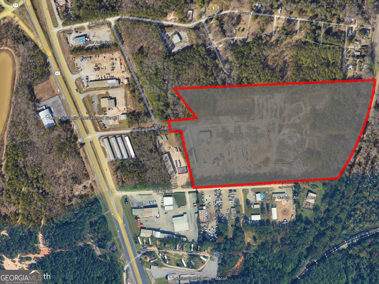 Rare Industrial Opportunity - Macon, Georgia. Presenting a 29-acre M-2 Heavy Industrial site located at 220 Cargill Road Connector in Macon-Bibb County, Georgia-ideal for immediate industrial use. The property features approximately 18 acres of graveled surface and 5-6 acres allocated for stormwater management, offering a development-ready footprint. A 4,800 SF warehouse, constructed in 2008 with a steel frame, aluminum siding, metal roof, and concrete slab foundation, enhances the site's utility. Strategically positioned in the heart of Middle Georgia, the site offers exceptional access: just 1 minute to US-41, 5 minutes to I-75, under 3 miles to I-16, and 10 minutes to both Downtown Macon and the Middle Georgia Regional Airport. Robins Air Force Base is 25 minutes away, and Hartsfield-Jackson Atlanta International Airport is accessible in approximately 1.5 hours. The site also benefits from proximity to the ports of Savannah, Brunswick, and Jacksonville (all within five hours), as well as Norfolk Southern's largest rail switching yard in the Southeast. Zoned M-2, this property supports the most intensive industrial uses allowed under local code, including advanced manufacturing, logistics and distribution, heavy equipment servicing, recycling, waste management, asphalt and concrete batching, chemical processing, and more. Ownership may consider short-term, long-term, or lease-to-purchase arrangements. Contact the listing agent for the full Offering Memorandum.