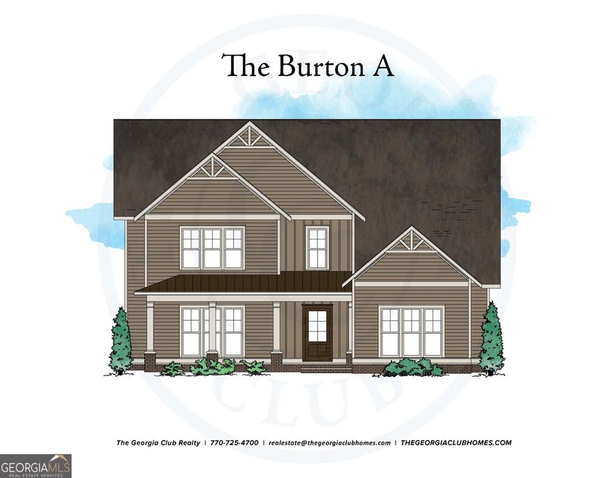 Step into the Burton-one of our most popular and expertly crafted floorplans, offering the perfect balance of space, style, and convenience. This home features a bright and open layout with covered porches in the front and back, ideal for enjoying the outdoors year-round. The main-level primary suite is a true retreat, complete with a spacious walk-in closet, dual vanities, and an oversized tiled shower. For added convenience, the laundry room connects directly to the primary bathroom. A main-floor guest suite provides comfort and privacy for visitors or extended family. The home's centerpiece is a well-appointed chef's kitchen, thoughtfully designed with GE Cafe stainless steel appliances, elegant Merillat "Bluff" cabinetry with soft-close pot and pan drawers, a deep farmhouse sink, stunning quartz countertops, a spacious walk-in pantry, and designer pendant lighting-perfect for everyday living or entertaining with ease. Enjoy the warmth of the fireside Family Room, where built-in cabinetry and bookcases provide both charm and functionality, creating an ideal space to relax, read, or host friends. Upstairs offers wonderful flexibility with two spacious bedrooms, two full baths, and a versatile loft space perfect for a game room, home office, or lounge space. A 2.5-car garage and mudroom entry provide everyday functionality and extra storage. Plus, the HOA-maintained lawn ($544.00 quarterly fee) means low-maintenance living and more time to enjoy your beautiful home. Don't wait-there's still time to choose your finishes and make this home truly yours!