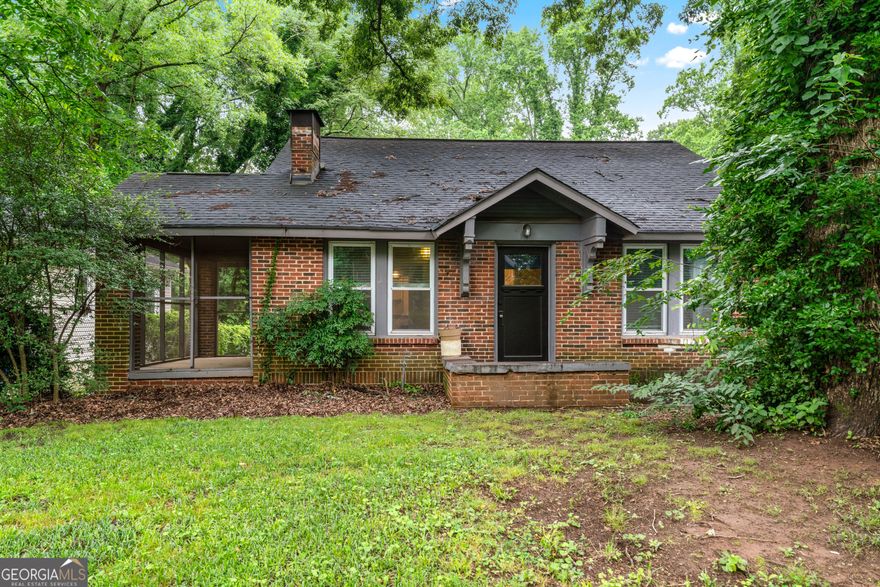 Fall in love with this beautifully updated brick bungalow in the heart of beloved Sylvan Hills-just moments from Sylvan Hills Middle School and all the charm this vibrant neighborhood offers. From the moment you arrive, this 2-bedroom, 2-bath gem invites you in with its timeless character and thoughtful updates, including new windows. Rich hardwood floors flow throughout, leading you to a spacious dining room adorned with classic wainscoting-perfect for intimate dinners or lively gatherings. The generous bedrooms offer comfort and flexibility, with the second bedroom conveniently located near a large walk-in closet. Original trim and siding have been lovingly stripped and restored, now freshly painted inside and out to reveal their original beauty. Step outside to a large backyard retreat, complete with a deck off the kitchen and a cozy screened porch off the living room-ideal for quiet mornings or evening relaxation. A true treasure at an incredible value. Schedule your private tour today!