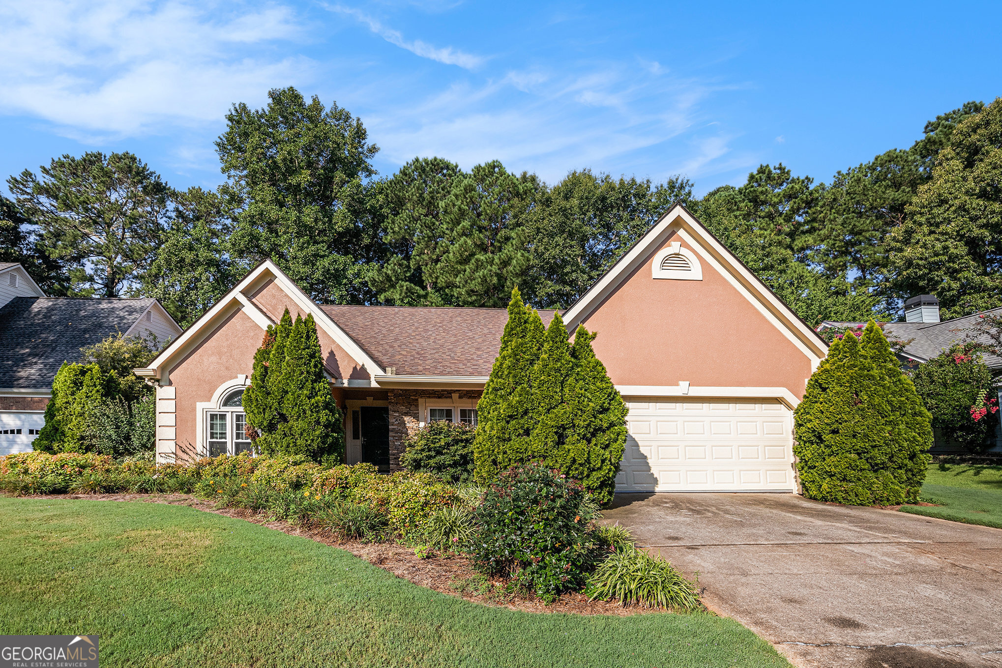 Charming Ranch Home with Major Updates & Incredible Value! Welcome to this beautifully maintained ranch-style home that blends comfort, convenience, and peace of mind! With exceptional curb appeal and a long list of big-ticket updates already done-including a newer roof, windows, HVAC, water heater and solar panels allowing you to move in with confidence. Inside, you'll find a spacious layout featuring formal living room and dining room, into a great kitchen with ample storage open to a family room with cozy fireplace. There is a large owner's suite with a full ensuite bath and a flexible sitting area that can easily be converted into a fourth bedroom or home office. Two additional bedrooms provide plenty of space for guests or family. Enjoy super low energy bills thanks to owned solar panels, and relax year-round in the bright and inviting sunroom overlooking the large, private backyard-perfect for entertaining, gardening, or simply unwinding. This home offers easy, single-level living with thoughtful upgrades and room to grow. Don't miss this opportunity-schedule your showing today!