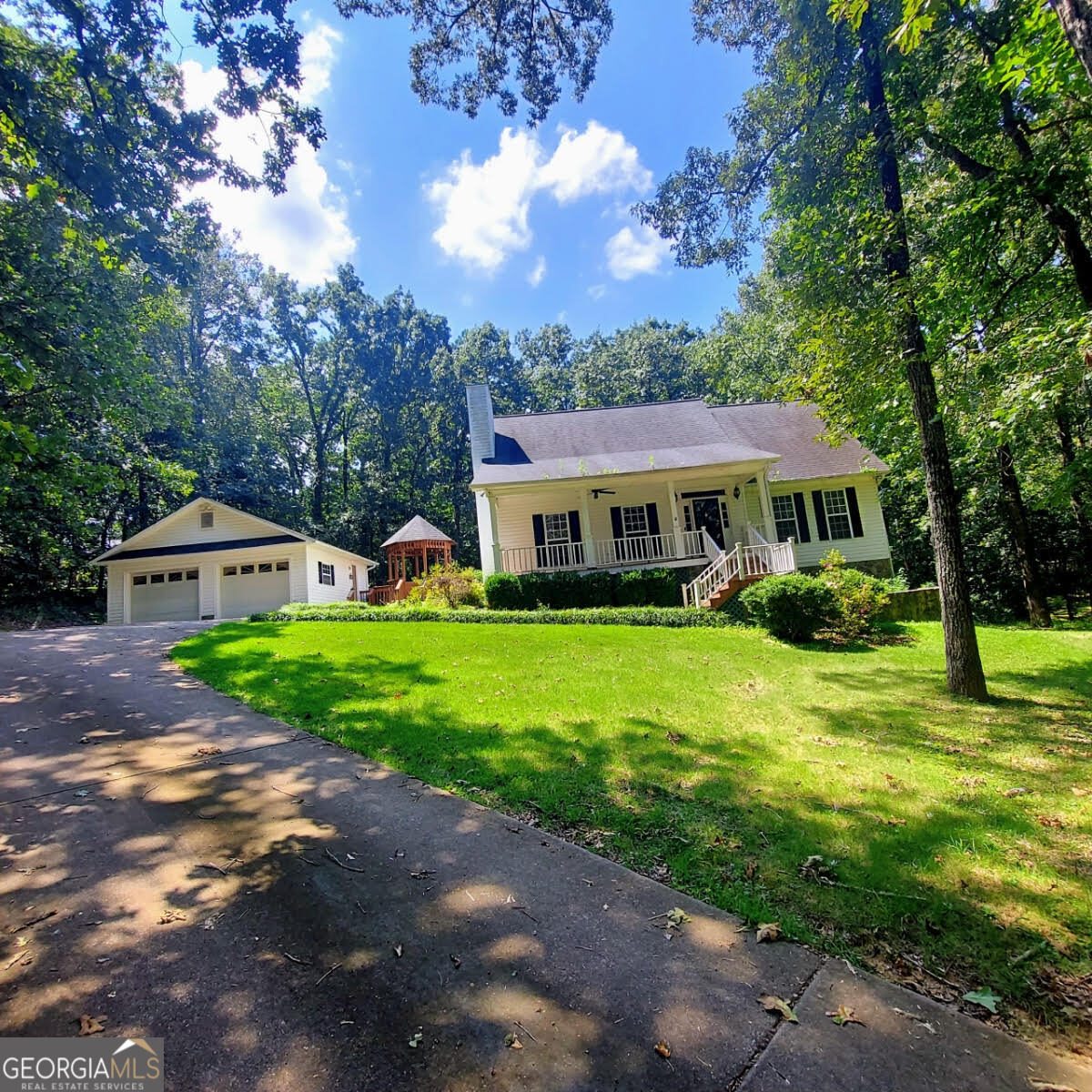 Charming home with Great Potential! Are you looking for a home that offers space, a private yard, and is located in an established neighborhood, with easy access to Cedartown, and the opportunity to add some cosmetic updates to make it your own? This is a great find and is priced below market value. This home features real hardwood floors on the main level, a large family room with a fireplace, and a spacious dining room with built-in cabinetry to house all your kitchen accessories. The kitchen features granite countertops, a bay window, and a large commercial-style sink, with all appliances remaining. The convenience of the main-level laundry adds to the ease of living in this home. The primary suite is also on the main level, featuring a large closet, a huge whirlpool tub, a separate shower, and a spacious dual vanity with an extra linen cabinet. Upstairs are two oversized bedrooms and a large full bath. This home has (2) half baths to service your guests, one on the main level and one in the basement. One large room in the partially finished basement can be used for a family member, man cave, or game room. There is a garage in the basement to house your lawn equipment or collector car. The basement has the potential to be finished into a complete in-law suite with a private entrance. There is a welcoming front porch and a huge back deck. Beautiful gazebo area, too. Fenced dog area. Circular driveway. Separate two-car garage detached. This home and property offer a lot of potential with a few updates, allowing you to build significant equity. Home is being sold as is.