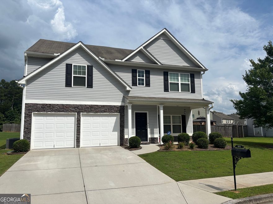 Move In Ready Two Story Traditional with One of the Largest Floor Plans with 4 Bedrooms/2.5 Baths and All NEW CARPET, NEW Micro, NEW Dishwasher and only 8 yrs New!! Beautiful Primary Bedroom with Huge Sitting Room and a Very Large Walk in Closet. The Primary Bath has Two Sinks and a Separate Soaking Tub and Shower. The Kitchen is Open to the Family Room and Features Granite Counters, Elegant Stained Wood Cabinets, Gas Cooking and the Refrigerator Stays! Don't miss the Double Door Pantry Conveniently Located between the Kitchen and Dining Room! The Main Level has High 9" Smooth Ceilings and the entire home is Painted in Popular Neutral Colors! The Front Porch welcomes into a Two Story Foyer and to the right is a Banquet Size Separate Dining Room. Upstairs all Secondary Bedrooms are Oversize and there is a Convenient Laundry. There is a Perfect Rear Yard that is Level and Large for all those Special Family Gatherings! Hiram High School is a short walk away and the Silver Comet Trail, Wellstar Paulding Hospital and Restaurants are all close By.