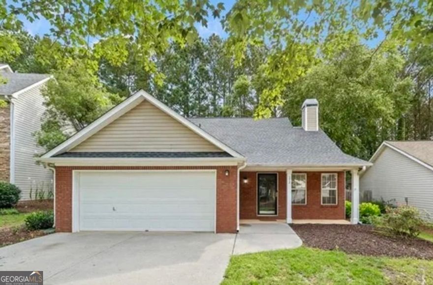 *SELLER OFFERING $5k IN CLOSING COSTS FOR REASONABLE OFFER THAT CAN CLOSE BEFORE END OF YEAR*  Welcome Home! This charming ranch +loft can be found in Parkview at Towne Lake! Enjoy the convenience of one level living + a low maintenance, fenced back yard with plenty of room to entertain on oversized slab or fire pit area! New LVP on main, fresh paint + faux wood blinds throughout! Enter into two-story living room frames around gas log fireplace. Updated kitchen boasts of granite countertops, tile backsplash, SS appliances + bar seating with view to open dining area. Primary bedroom features en suite bathroom with tub/shower combo + walk-in closet. Secondary bedroom has access to hallway bathroom. Bonus space upstairs in the loft would be perfect for office, additional living room or play area! Did we mention the brand new roof!? Easy access to 575 + Downtown Woodstock and all of the shops + restaurants Towne Lake has to offer!