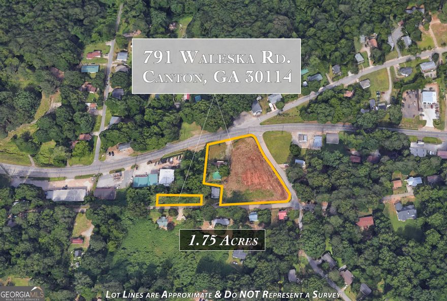 Great opportunity with a total of 1.75 acres across two parcels, offering strong visibility, level topography, and development flexibility. One parcel is zoned General Commercial (GC), allowing for a broad mix of retail, office, and service-based uses. The adjoining R-40 parcel is situated for future commercial use, providing excellent potential for expansion or redevelopment. GC zoning supports a wide range of neighborhood-serving businesses such as restaurants, offices, barber shops, and specialty retail. Located within minutes of 575 and within walking distance to downtown Canton, this property offers convenient access, strong traffic exposure, and connection to the area's growing commercial corridor-ideal for investors, developers, or owner-users seeking a high-visibility site with room to grow.