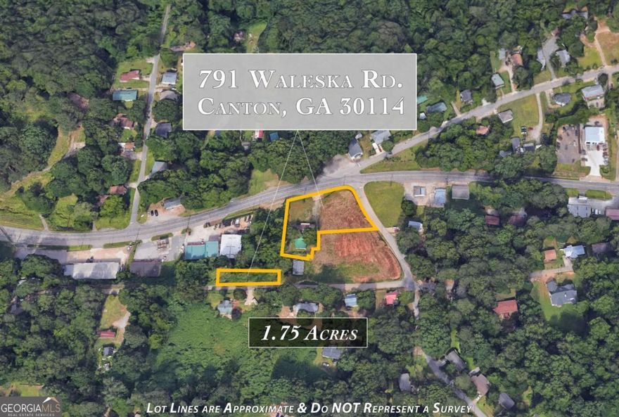 Great opportunity with a total of 1.75 acres across two parcels, offering strong visibility, level topography, and development flexibility. One parcel is zoned General Commercial (GC), allowing for a broad mix of retail, office, and service-based uses. The adjoining R-40 parcel is situated for future commercial use, providing excellent potential for expansion or redevelopment. GC zoning supports a wide range of neighborhood-serving businesses such as restaurants, offices, barber shops, and specialty retail. Located within minutes of 575 and within walking distance to downtown Canton, this property offers convenient access, strong traffic exposure, and connection to the area's growing commercial corridor-ideal for investors, developers, or owner-users seeking a high-visibility site with room to grow.