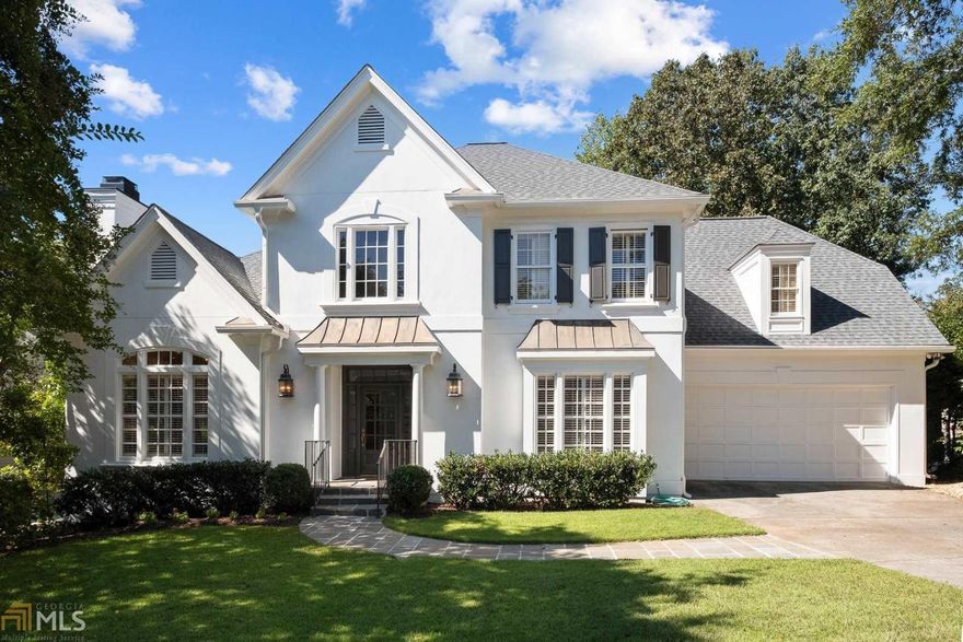 Enjoy the best Sandy Springs has to offer. This gorgeous 5 bedroom home is nestled into Long Island Walk - a welcoming small subdivision of 3 cul-de-sacs only 1 mile to Sandy Spring's new City Springs development. This location just down from the intersection of Long Island Drive and Mount Vernon Hwy offers a huge array of shopping, dining, and recreational opportunities. Long Island Drive also offers a convenient "back roads" connection to Buckhead, just 4.5 miles to the south. Metro Atlanta's BEST Public school district, plus Montessori and middle/upper Private  school options nearby. The home has high ceilings on main highlighted by soaring two story foyer. Master on main opens to library with fireplace. Separate dining room comfortably seats 10+. Gourmet kitchen with top of the line appliances and open concept. Family room has fireplace. Breakfast room has lovely views of back yard and large deck. Upstairs are another 3 bedrooms and 2 bathrooms plus a spacious media/playroom. Large upstairs laundry room plus hook-ups downstairs in pantry by garage. Huge finished terrace level has bedroom, bathroom, abundant storage and walk-out back yard. Hardcoat stucco in great condition.