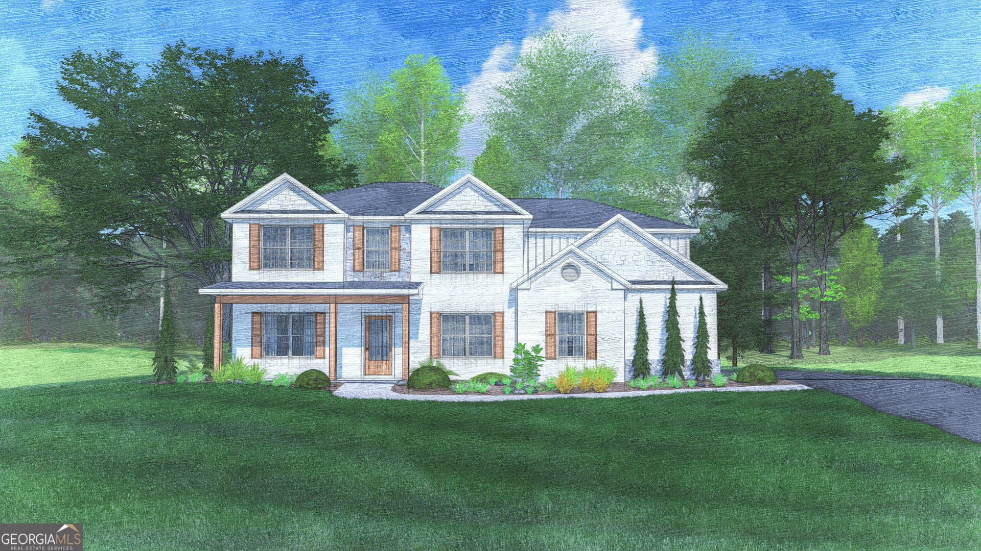 Knob Hill is a premier Hughston Homes Community known for its luxury features, thoughtful design, and Spacious Homesites! Welcome to our Jackson B Floorplan. This 5BR/4BA plan is filled with charm. One of our Favorite Floorplans with 3324 SF of Living Space. Our Exclusive Knob Hill Community is filled with Charm and Centrally located. Already included Luxury Options such as Farmhouse Porch, Stone Wrapped Columns, Gourmet Kitchen, Elevated Vinyl Plank Flooring, Luxury Trim Package, Luxury Plumbing Package, Gameday Patio w/ Outdoor Fireplace & Side Entry Garage are sure to impress. Bright Open Floorplan awaits! Inviting Entry Foyer, Formal Dining Room w/ Tons of Detail, Flex Space ideal for Home Office, Huge Great Room with Wood burning Fireplace & Tons of Light. Stunning Kitchen with Timeless Cabinetry, Gorgeous Quartz Countertops & Tiled Herringbone Backsplash. Our Gourmet appliance Package includes a Gas Cooktop, Stainless Vent Hood, Built-in Oven/Microwave, and dishwasher. The Large Kitchen Island overlooks the Breakfast Area and, Walk-in Pantry. The 5th Bedroom on the Main Level is perfect for Guests. Owner's Entry Boasts our Signature Drop Zone, creating the ideal Catch-all. Upstairs leads to a Huge Owner's Suite and Owner's Bath with Garden Tub, Tiled Shower, Quartz Countertops & Spacious Walk-in Closet. Additional Bedroom w/ Walk-in Closet & Full Bath, creating a Teenager or In-Law Suite. Additional Bedrooms are Spacious with Ample Closets. Laundry is conveniently located Upstairs. Elevated Vinyl Plank Flooring throughout Main Living Areas. The Upgraded Trim, plumbing package & Gourmet Kitchen give this home a High-End Feel. 2 Car Side Entry Garage, our Signature Gameday Patio with Fireplace, create an Outdoor Oasis. You will not want to Miss This Opportunity! Elevate your lifestyle with Included Home Automation.
