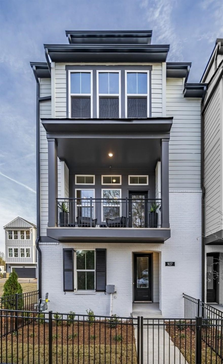 The HARPIN is a beautiful 3 story, end unit Home, with an open concept design and a designer gas fireplace. The gourmet chef styled kitchen boasts quartz countertops, walk-in pantry and a 36" stainless steel, 5 burner gas cooktop. Natural light pours through 3 walls of windows to illuminate the impeccable details of the Harpin. Our community is home to the sought after City of Decatur Schools and across the street from the East Decatur PATH and Legacy Park - Welcome Home!