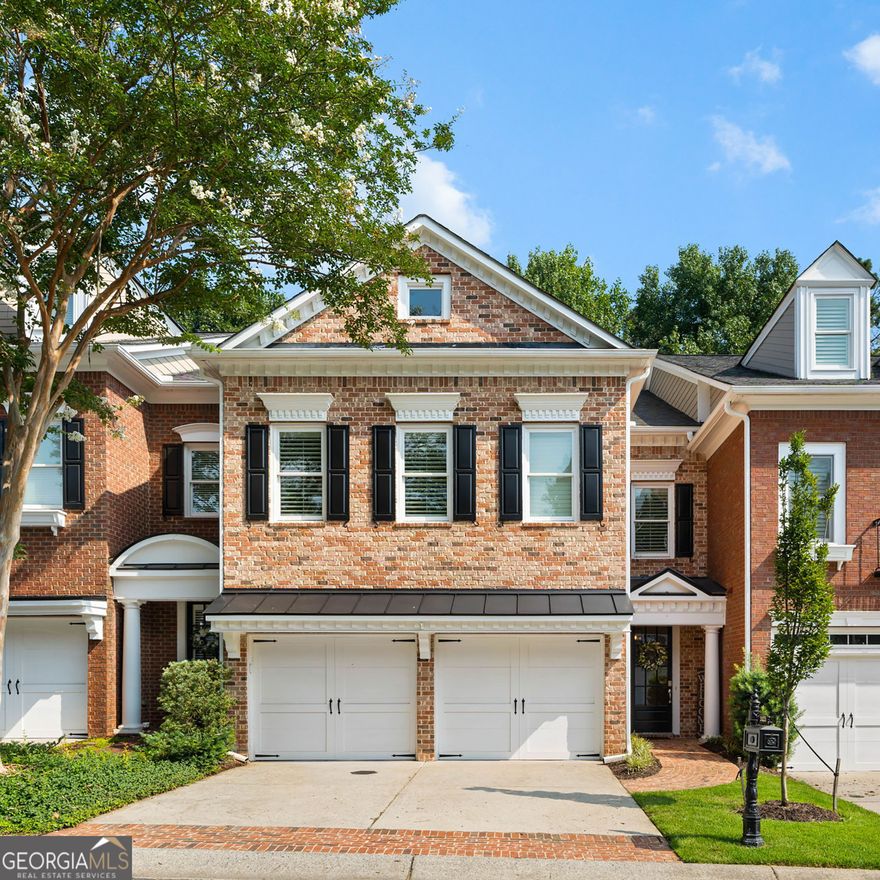 Incredible location tucked in-between Avalon and Downtown Alpharetta on the Alpha Loop!  Renovated light and airy townhouse has the size of a true home with a wider built footprint and 2 car garage right on main level with kitchen with quartz countertops.  10 foor ceilings on main level, separate dining room, living room with gas fireplace, & breakfast area.  Enclosed back patio and yard is incredibly rare for the area with turf grass.  Second level has oversized primary bedroom with vaulted ceiling, recessed lighting and two walk in closets.  Two Guest bedrooms on second floor with laundry room and three additional storage closets.  Third floor has its own full bath and can be 4th bedroom, office, home gym, or flex space.  Academy Park is a John Weiland built gated community and the only one in the area to offer a full suite of amenities including a Jr Olympic Pool, Lighted Tennis & Pickleball courts, club house, fitness center, dog parks, and a 7 acre nature preserve with walking trails. Owner/Agent