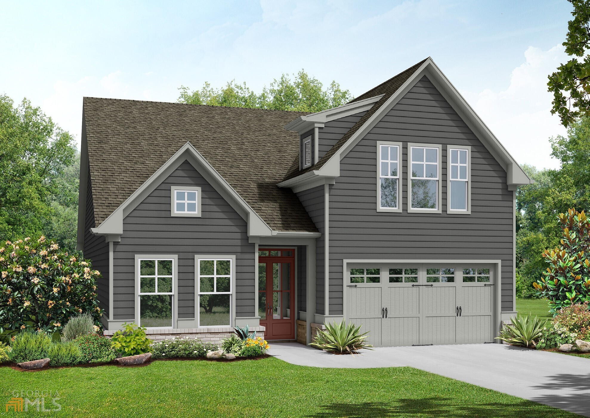 The Laurel plan built by Heatherland Homes. Primary suite on main plan features large rocking chair front porch. Enter into the inviting foyer to open-concept living, guest suite located off front entrance. Large kitchen complete with stainless steel KitchenAid appliances and range hood with walk-in pantry keeping everything close at hand. Gathering room with gas fireplace offers a comfortable setting for your family gatherings. Light filled dining room large enough to entertain the entire family. Sip your morning coffee under your covered back porch. Upper level features large flex space/guest suite with private bath and large closet. Centrally located! Approx. 5 miles to Historic Roswell or Woodstock & 8 miles to Alpharetta Avalon. Enjoy that small hometown feeling. Low Cherokee County Taxes, Award winning schools! USE GPS 984 Wiley Bridge Road to arrive at community. Home ready Early 2022! Photos are stock photos.