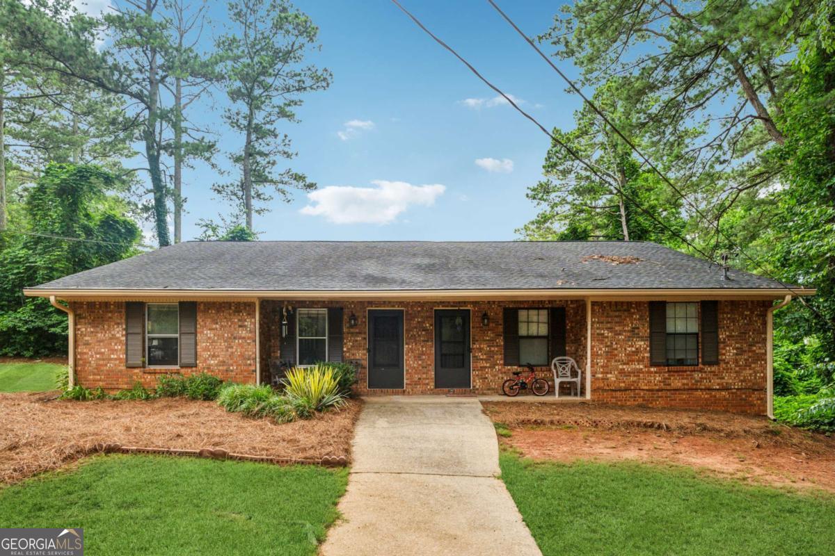 Discover comfort and convenience in this beautifully maintained 4-sided brick, single-story ranch-style duplex, perfectly situated on a cul-de-sac lot in the sought-after Charleston Park community close to major roadways, schools, shopping, and dining. Each unit features a spacious living room, dedicated dining area, and a well-appointed kitchen complete with a breakfast bar, electric range, dishwasher, and refrigerator. Both units offer two generously sized bedrooms and two full bathrooms with large vanities, ideal for comfortable living or rental flexibility. Enjoy outdoor entertaining on the private grilling patios overlooking and open an large backyard. Each unit includes attached exterior storage for added convenience. Unit A boasts stylish tile flooring throughout the living areas, hallways, and baths, along with upgraded granite countertops in both the kitchen and bathrooms. Unit B offers warm vinyl plank flooring and a bright kitchen with clean white cabinetry for a fresh, modern feel. Roof and HVAC system for each unit replaced approximately 5 years ago. Water heater for each unit replaced approximately 1 year ago. This low-maintenance, move-in-ready duplex is a rare find with strong rental potential or an ideal opportunity for owner-occupants looking to live in one side and lease the other. Don't miss your chance to own this versatile gem in a prime location!