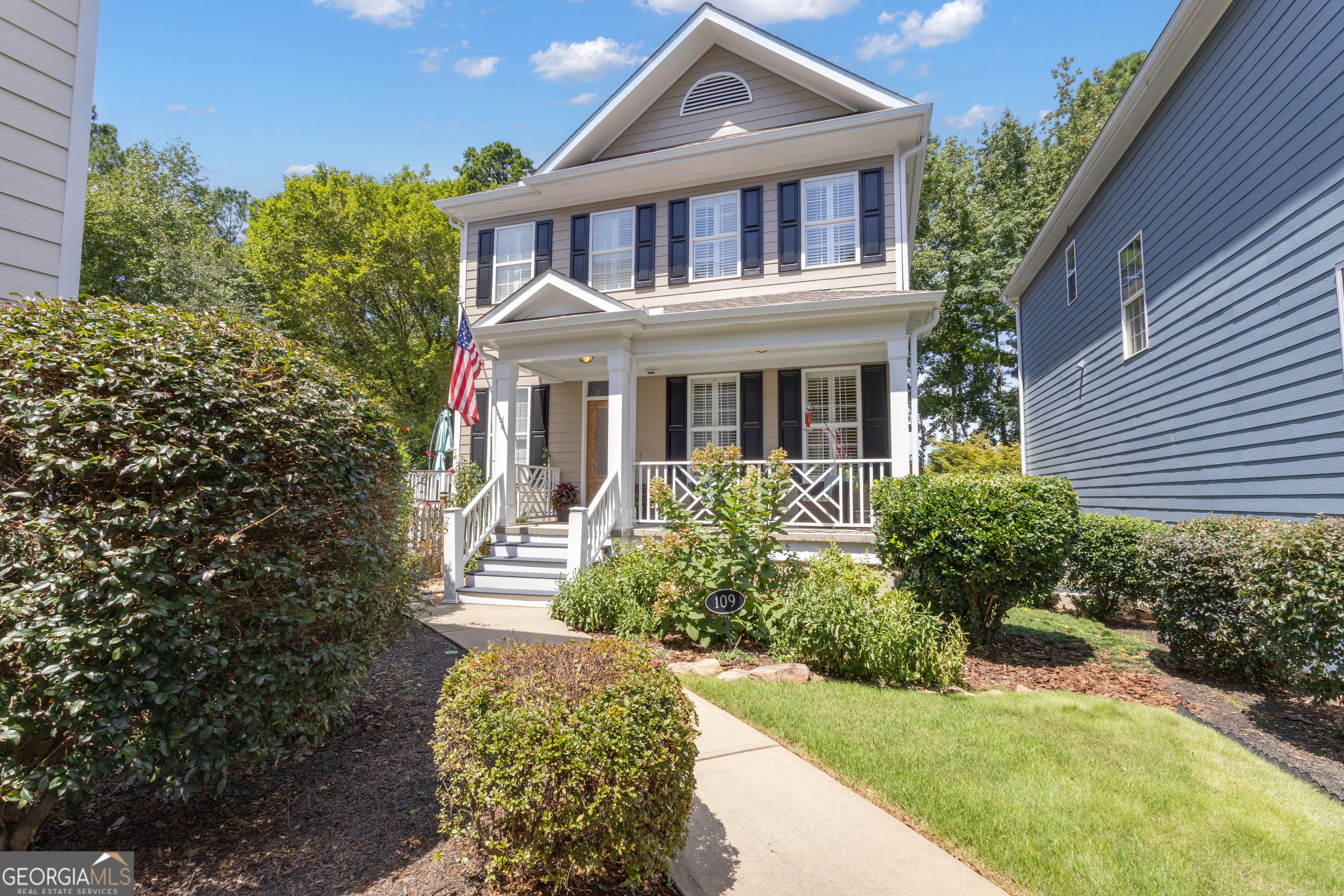 Welcome to 109 Denham Sq, a turn-key gem in the heart of Peachtree City. Freshly painted and meticulously maintained, this home blends charm, functionality, and thoughtful upgrades to create the perfect setting for everyday living and entertaining. Step inside to a soaring two-story foyer that opens into spacious living areas filled with natural light. The large kitchen is a true centerpiece, offering abundant countertop space and cabinets-ideal for cooking, hosting, and gathering with friends and family. All appliances remain with the home, making it truly move-in ready. High ceilings throughout add to the open and airy feel, while an updated owner's suite bath provides a private retreat. The finished basement bedroom and bathroom offer flexible living options, perfect for teens, in-laws, or a private guest space. Downstairs you'll also find a storm room complete with a wine rack, plus plenty of storage. An organized garage with extra shelving and a separate workshop makes it easy to keep everything neat. The laundry is conveniently located in its own dedicated room (not a closet), providing both functionality and storage. Outdoor living shines with a beautiful front porch, plus a two-story side deck for enjoying morning coffee or evening gatherings. The professionally landscaped yard enhances the curb appeal and creates a serene, low-maintenance outdoor environment. With easy interstate access, this home is perfect for hybrid work schedules, multigenerational families, or anyone who values both comfort and convenience-all for under $550k in highly sought-after Peachtree City. 109 Denham Sq is move-in ready and waiting for its next story. Schedule your showing today.
