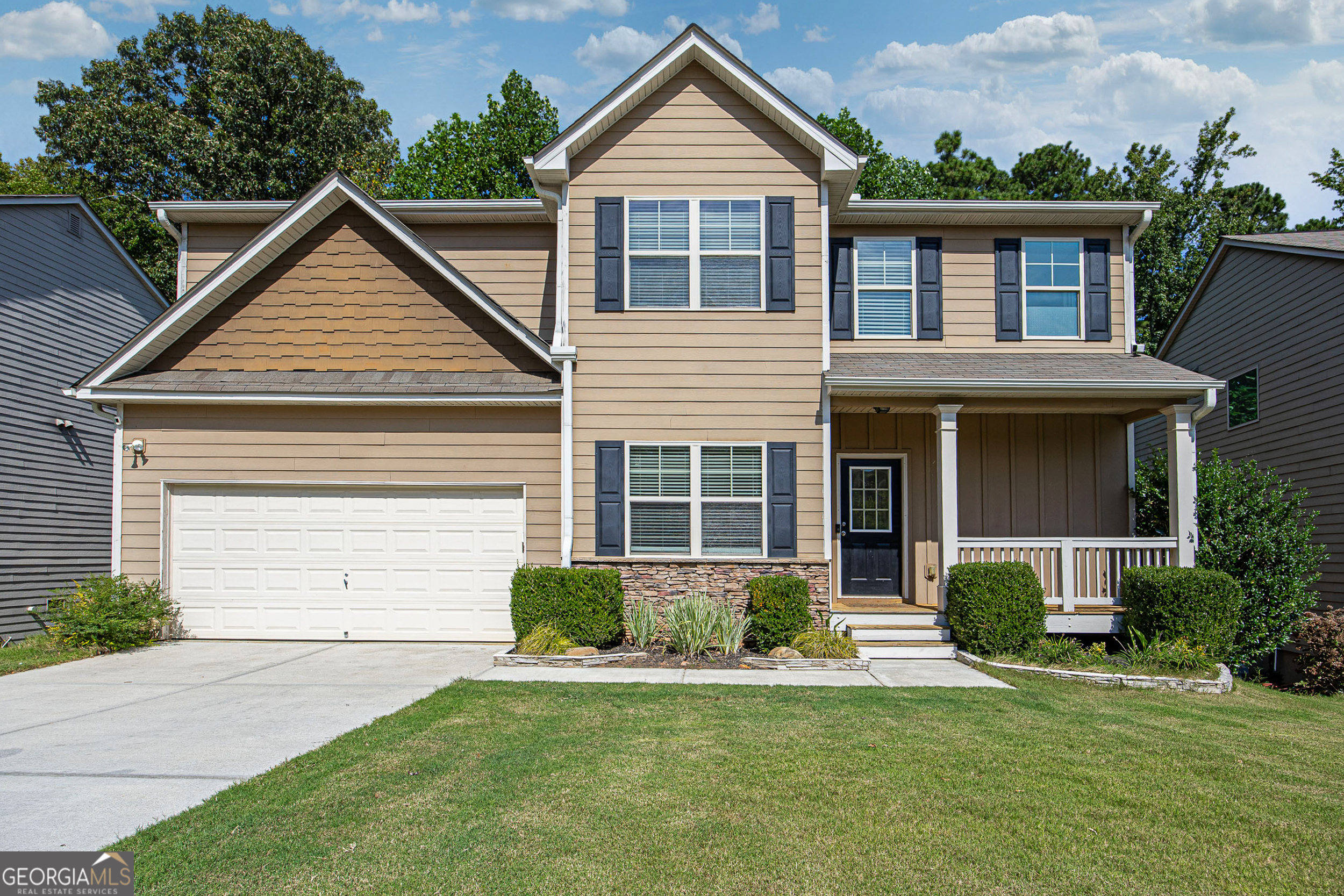 Welcome to this beautifully maintained 4-bedroom, 2.5-bathroom home in a sought-after neighborhood in Dallas, GA with fantastic amenities! Freshly painted and move-in ready, this two-story gem features an inviting open-concept layout perfect for entertaining. The kitchen offers stainless steel appliances, a built-in microwave, and plenty of counter space for meal prep. The spacious living and dining areas flow seamlessly, creating a warm and welcoming atmosphere. There are several windows for ample natural lighting. Upstairs, you'll find a serene owner's suite complete with a separate tub and shower, plus his and hers sinks for added convenience. Three additional bedrooms provide flexibility for family, guests, or a home office. Enjoy a two-car garage, access to a community pool, tennis courts, and park, and a location that's just minutes from shopping, dining, and everyday conveniences. This well-cared-for home combines comfort, style, and community living, schedule your private tour today! 770-731-4015