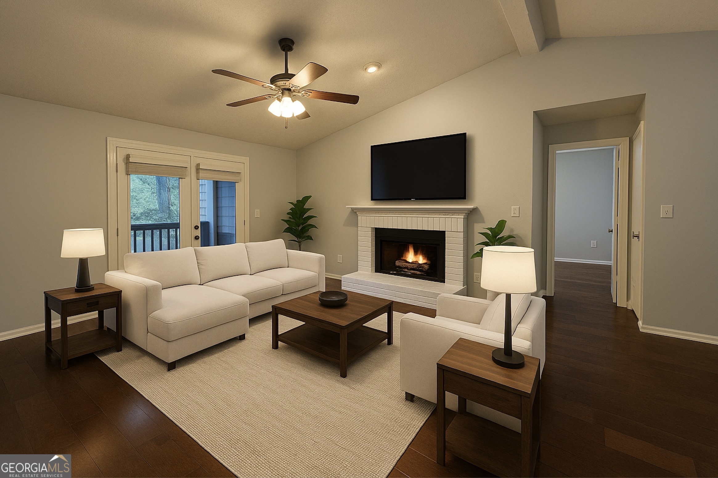 Amazing opportunity for investors or homeowners to live in one of the best locations in Roswell. This beautiful condo offers the opportunity to live in the heart of Historic Roswell, just minutes to dining, shops, parks, Roswell Riverwalk trail system, Chattahoochee River, festivals like Alive in Roswell, the nightlife on Canton Street (downtown Roswell) and don't miss the NEW Roswell Junction Food Hall just a short walk away with dining, live music and outdoor patio. Great room with Cathedral Ceiling features wood floors throughout entire living area. Kitchen has black appliances, tile floors, laminate counters and timeless oak cabinetry. There is a large laundry room off the kitchen with lots of shelving and can be utilized as a walk-in pantry. The 2 spacious bedrooms are perfect for roommates, both with walk-in closets, private bathrooms and split on either side of the condo offering privacy. Enjoy peaceful evenings on the covered deck with fantastic views of the pool. Enjoy the use of the community saltwater pool and gas grill located at end of cul-de-sac on Warm Springs. Roof 5 yrs. HOA fees cover roofs, termite coverage, water/sewer, trash/recycling. Come enjoy the low maintenance lifestyle this condo has to offer!