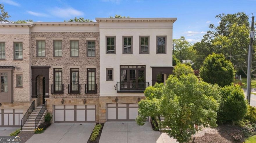Experience luxury living in one of Downtown Alpharetta's most sought-after communities-Windsong. This exceptional end-unit townhome, just steps from premier dining, shopping, and entertainment, offers a unique blend of elegance, privacy, and walkability. Crafted by award-winning builder Patrick Sheehan, it is one of only two Sheehan-built buildings in the neighborhood, and no end-units of this kind have come to market in over three years. Featured in AJC Private Quarters, the home was selected for its prime location, airy open layout, and high-end finishes. The main level showcases 10-foot ceilings, bullnose corners, a spacious living room with fireplace, sunroom, chef's kitchen with Wolf, Sub-Zero & Asko appliances, walk-in pantry, butler's bar, and a private back deck. Upstairs, the primary suite offers His & Hers walk-in closets (hers is oversized with a window) and a spa-like bath with soaking tub and dual shower heads, plus two additional bedrooms, including one with an ensuite bath. The terrace level includes a full guest suite, media/bonus room or office, a double patio with spiral staircase, and an oversized fenced backyard-a truly rare find in the heart of downtown. A 3-car garage with EV charging rounds out this one-of-a-kind home. Schedule your private tour today and see why this gem stands above the rest.