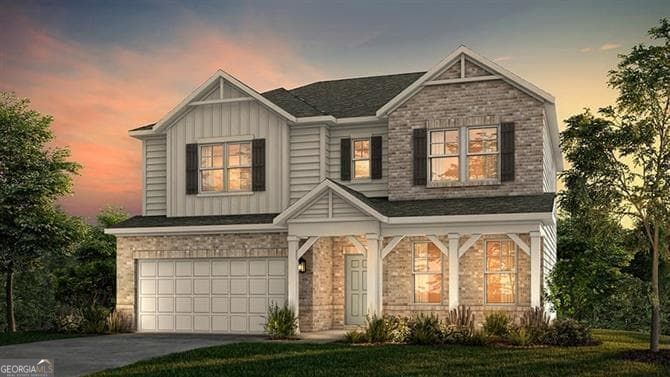 The four-bedroom Prescott Floor Plan is the epitome of luxury living in our Lawrenceville homes. A bevy of contemporary features make your routine breezy and your downtime supremely comfortable. We have Z-Wave locks and 2" blinds for privacy, Low-E windows and GE appliances for efficiency, granite/marble counters and plank floors for elegance, and walk-in closets to open the space even further. Here is where you can cook up a storm, invite loved ones over, channel your inner host, and create lasting memories. But you don't have to be the entertainer-you can turn a room into the study you've always wanted, read to your heart's content on the patio, or savor the company of your furry friends. The atmosphere of our community is unbeatable. If the inside banks on comfort and convenience, the outside means beautiful business. There are green spaces fit for various purposes, as well as a swimming pool reminiscent of summer holidays. If you're the active type, you'll love our lengthy walking trail-especially with a route as scenic as ours. Past our premises, you can find many destinations worth your while, but you need to be here to enjoy them......so come here and enjoy them! We're waiting for you at our homes in Lawrenceville, GA. Photos are representative of model home, and not actual home. Listing address is actual address of home.