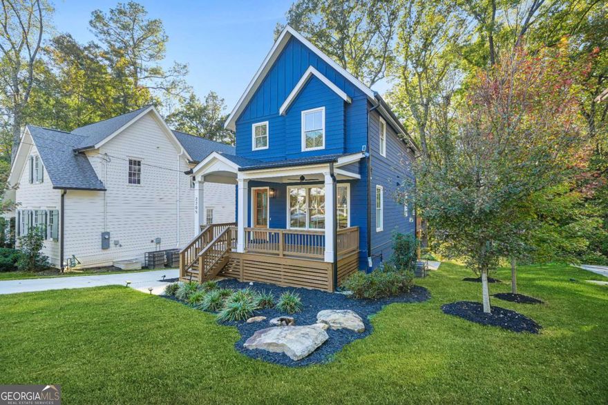 SELLER TO PROVIDE A 2-1 RATE BUYDOWN!  RATES IN THE 4'S FOR FIRST YEAR AND 5'S FOR THE SECOND! Simply stunning Modern Farmhouse featuring 3 bedrooms PLUS office, 2.5 bathrooms, unfinished basement room, built in mud room area and a rare two car drive under garage! Gorgeous high-end finishes include white oak wide plank hardwood floors, box beam ceiling, built-in window seat with storage, wide cone pendant lighting, floating shelves, ship lap fireplace, barn door pantry, tons of built-in shelving and the list goes on!!  Amazing chef's kitchen is fully equipped with large island, stainless steel 5-burner convection range, custom range hood, dishwasher and 4 dr french door refrigerator, slide out cabinet shelving and note cabinets go to the ceiling!  Primary suite features vaulted ceilings, walk-in custom closet, marble tile, brushed gold luxury fixtures and oversized shower with separate handheld! Two additional bedrooms, hall bath with storage shelving and laundry closet complete the upstairs. 10ft ceilings on the main, rear floor to ceiling windows and door lets abundance of natural light stream in and opens to oversized back deck that truly is your area of peace and serenity with wooded views and nature sounds, hard to imagine you are living in the city!  Plenty of storage, basement room perfect for home gym, 2 car garage with charging station, window blinds throughout, this home has it all! Southtowne Trail access is literally just steps away at end of the street taking you through two miles of the prettiest scenery and the Swann Nature Preserve, South Bend Park and the South River, all this outside your front door! Welcome to Historic Lakewood Heights where access to Atlanta Hartsfield International Airport, Screen Gems Studios, Lakewood Amphitheatre, all interstates and everything Atlanta is just minutes away!