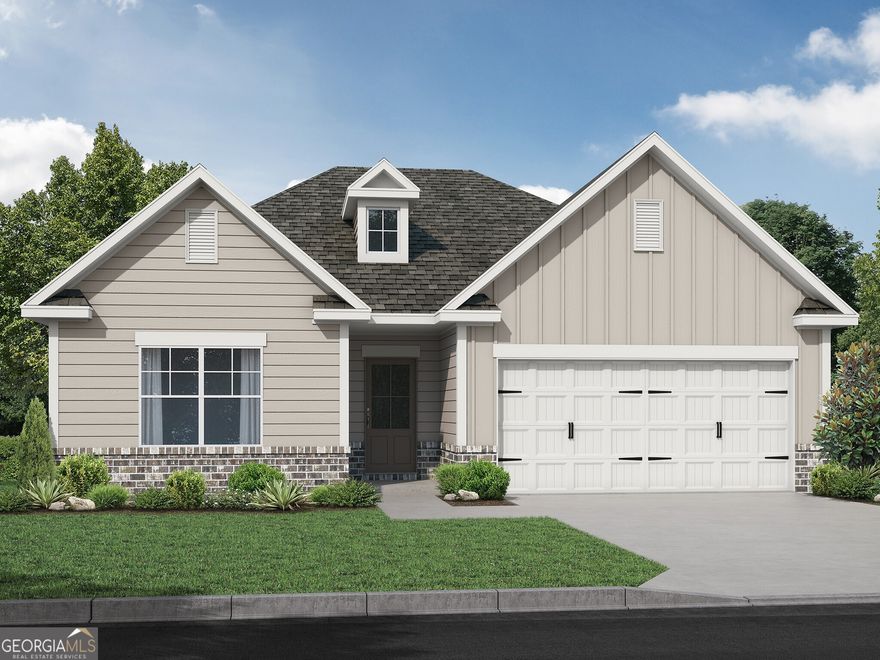 The Ellington Plan built by Stephen Elliott Homes. Quick Move-In! Welcome to your piece of golf retreat paradise! Located in the fantastic community of Chimney Oaks, decompress with the countless amenities offered such as an olympic sized swimming pool, tennis courts galore, restaurant, golf, and MORE! This gorgeous home welcomes you with a wide foyer leading towards a cozy and bright family room with shiplap surround fireplace overlooked by a chef's paradise kitchen outfitted with the latest stainless steel appliances, granite countertops, and snazzy tile backsplash. Your large private suite awaits in the primary bedroom equipped with trey ceiling leading to your own spa-like wonderland with tile floor/shower, huge garden tub, and cultured marble countertops. The 2 secondary bedrooms are not to be overlooked as they provide ample space for kids, guests, workout/game room, and anything else you can set your mind to. Out back you are greeted with a sleek patio just waiting for you to set up the grill and get cooking those summer meals! Don't miss out on your limited opportunity to be a part of this awesome community. Pictures are secondary pictures. Call TODAY! Ask about our $20,000 buyer incentive with use of Seller's preferred lender with binding contract by 12/15/2025.