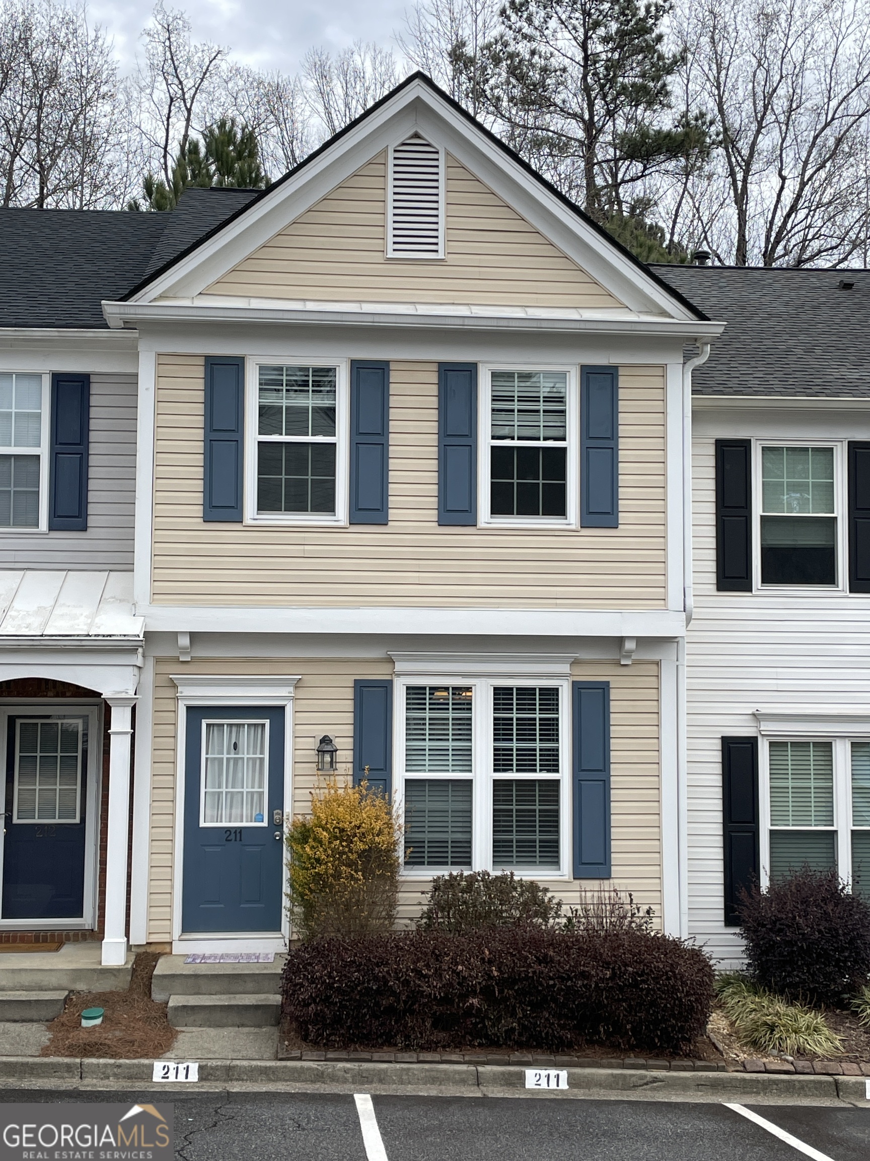 Fantastic opportunity to own a beautiful, open-concept townhouse in sought after Devonshire! Updated and move-in ready. The roof, gutters, windows, HVAC and water heater have all been updated in the last few years. The large kitchen features granite countertops, tiled backsplash, white cabinets, stainless-steel appliances, large stainless-steel sink, pantry, large windows and room for a small bistro table. From the kitchen move into the nice sized dining area and then into the living room, which features a gas-log fireplace and large sliding glass with a view to your private patio and nature. The first floor also offers a half bathroom. Smooth ceilings throughout. Upstairs your will find two ensuite bedrooms and laundry (washer and dryer included). Each bedroom offers two closets and plenty of natural light. The primary suite bathroom features a double vanity and an oversized tub. Spend time relaxing on your private patio. Just off the patio is a private storage closet. 2 assigned parking spaces. Don't overlook the fantastic location. Close to GA-400, shopping, parks, Roswell's Canton Street, Avalon and downtown Alpharetta. For nature lovers, the Chattahoochee River National Recreation Area is close by. Of course, you don't have to leave the community for recreation as Devonshire is a swim and tennis community. Don't miss your opportunity, schedule a showing today.