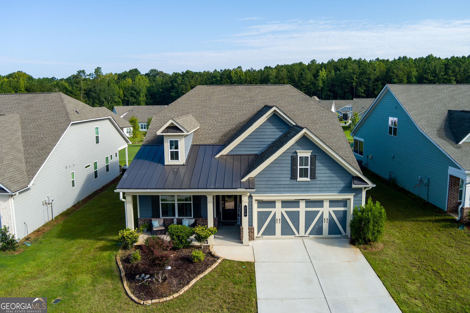 Nearly new three bedroom and two bathroom home in Fayette Meadows swim community. This open concept design has all bedrooms are on the main level. The eat-in kitchen offers granite countertops, modern stainless steel appliances to include gas cooktop, oven, vent hood and microwave. The kitchen overlooks the great room with built ins, fireplace, ceiling fan and plank wood flooring. Don't miss the office nook. The spacious primary bedroom has a sitting room and ceiling fan. The ensuite bathroom offers tile flooring, tile shower with bench, granite countertops on the separate dual vanities and large walk-in closet. Covered porch overlooks the level backyard. Enjoy the community pool. Conveniently located to shopping, restaurants and healthcare.