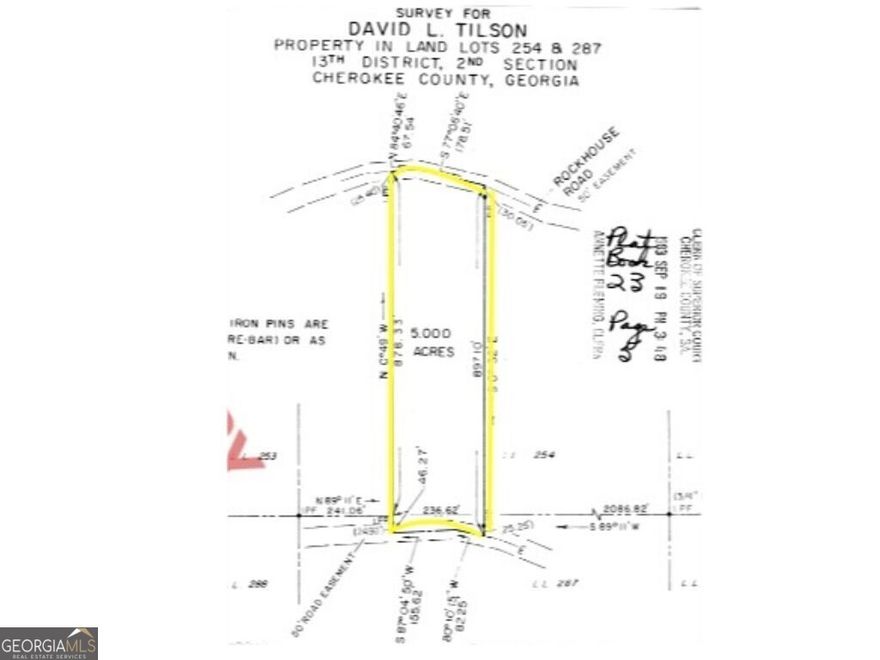Excellent opportunity for those seeking a serene location to build! Wooded, secluded five-acre property with multiple building sites to accommodate slab or terrace-level homes. Deep lot lines with approximately 238 feet of road frontage, with power at the road. The property is zoned AG. Enjoy the beautiful drive on a paved road to the property. Easy access to GA-140/Reinhardt College Parkway to the heart of Waleska. Within 10 miles of Publix Laurel Canyon and nearby downtown Canton!