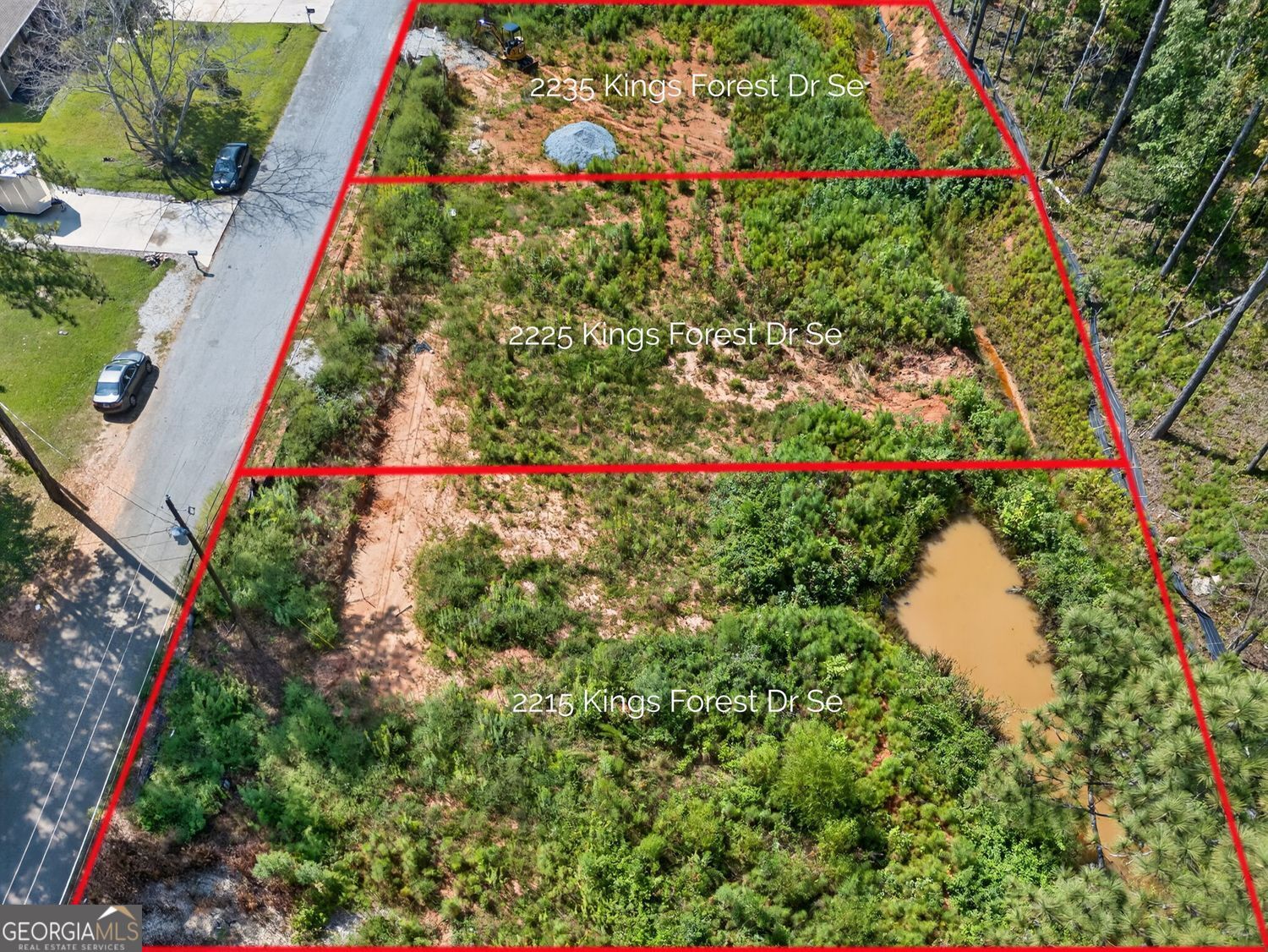 Located in the established Kings Forest Neighborhood. Residential lot partially cleared and ready to build. Lots 2215, 2225 and 2235 are available and listed separately. Can be sold together or separately. Sewer in the neighborhood and perc test on file. Sewer plans approved by county.