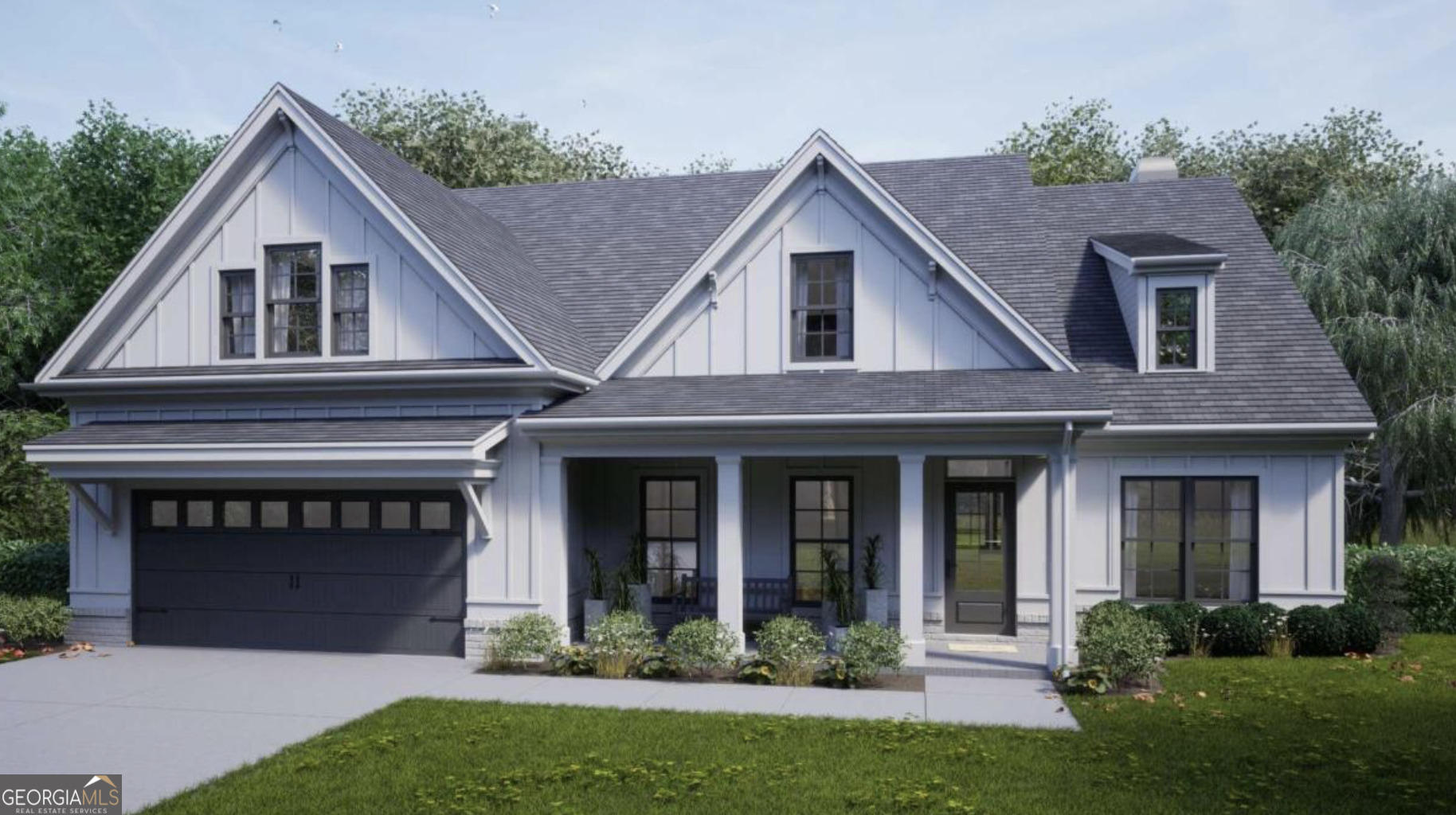 The Addison | Farmhouse Style Home Currently under construction, this stunning home is designed with your family in mind! Featuring 4 bedrooms, 4.5 bathrooms, a study and a 3-car garage, this spacious layout is everything you've been looking for. The exterior showcases charming HardiPlank siding with brick accents, blending classic curb appeal with low-maintenance durability. Inside, the open-concept floor plan highlights a vaulted ceiling in the family room and laminate hardwood flooring throughout the main living areas. The gourmet kitchen includes granite countertops, custom cabinetry, premium lighting fixtures, and a large island, all overlooking the family room for easy entertaining and everyday connection. The luxurious owner's suite features a generous bedroom, a spa-like bathroom, and a custom tile shower for the ultimate retreat. Situated on a spacious 1+ acre lot, this home offers privacy and freedom with no HOA-all while being conveniently located near schools, shopping, and Highway 316. Don't miss your chance to own a beautifully crafted home by Porch Light Communities!