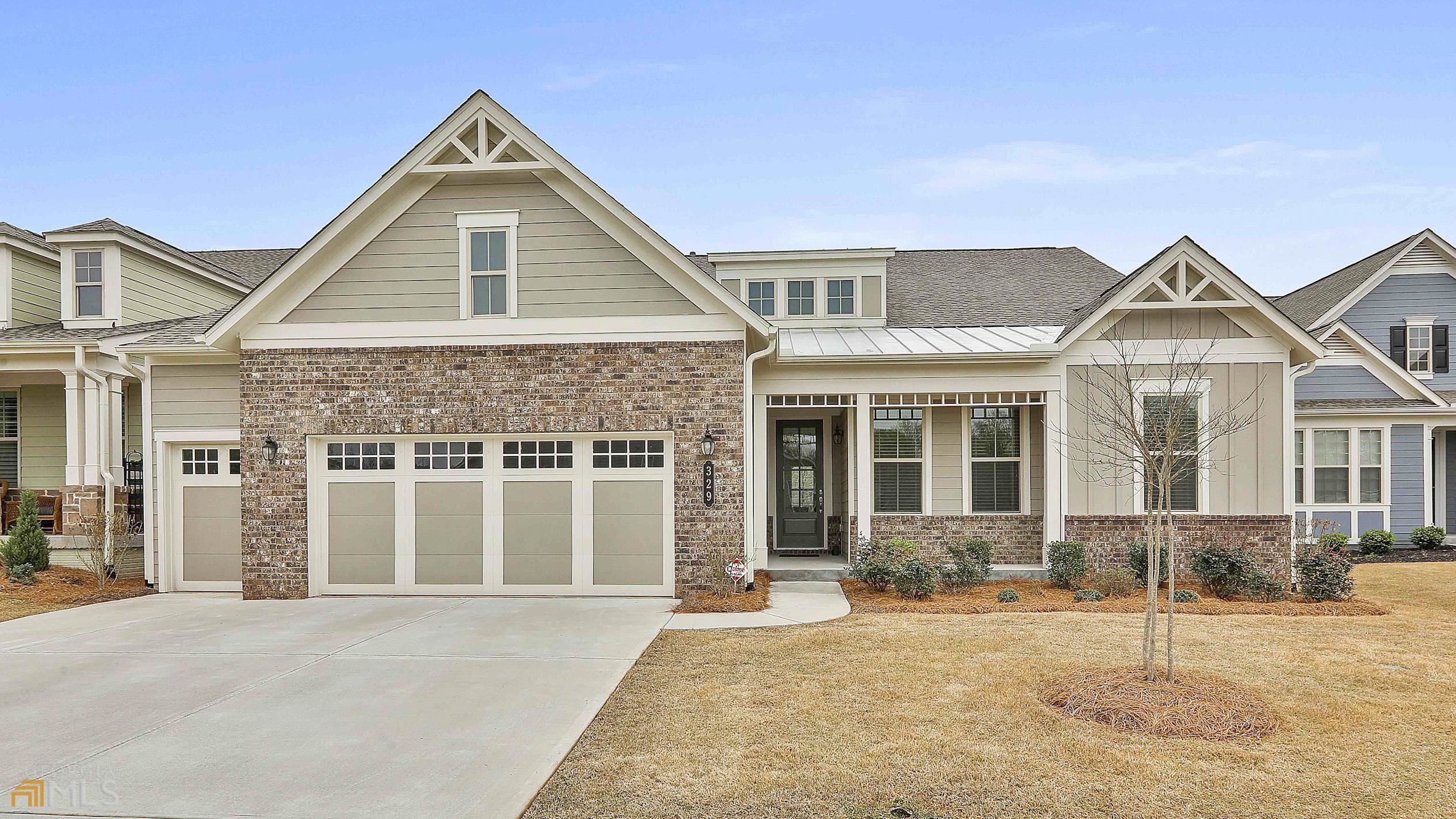 Cresswind offers the ONLY 55+ community in Peachtree City! Resort style amenities including indoor/outdoor pools, pickleball, tennis, fitness center, fitness classes, numerous clubs for your hobbies, social ballroom, demonstration kitchen, outdoor event lawn for concerts, bocce courts, fireplace and grilling courtyard, community garden, and more! HOA covers common areas, lawn maintenance and security system. This two year old Maple floorplan is located in phase 3, at edge of quiet cul-de-sac. Large lot and boasts a full finished basement! Ranch style floorplan. Owner's suite has his and hers closets, double vanity and oversized custom shower. The open kitchen hosts quartz counter tops, a walk in pantry, separate island, breakfast area and breakfast bar. Upgraded cabinets and appliances. Tankless hot water heater. Two guest rooms share a joint access bath and also there's a half bath off of the gallery. Basement has an open flex room, media room, guest suite with full bath, living area and also a mechanical/storage room. Two car and golf cart garage! Covered patio and deck are 32 foot long, for lots of outside enjoyment! Large private backyard and view of pond. Security system and lawn care included in HOA dues. Owner will consider owner financing with an interest only loan. Details depend on buyer. Great house and you can call it yours this summer!