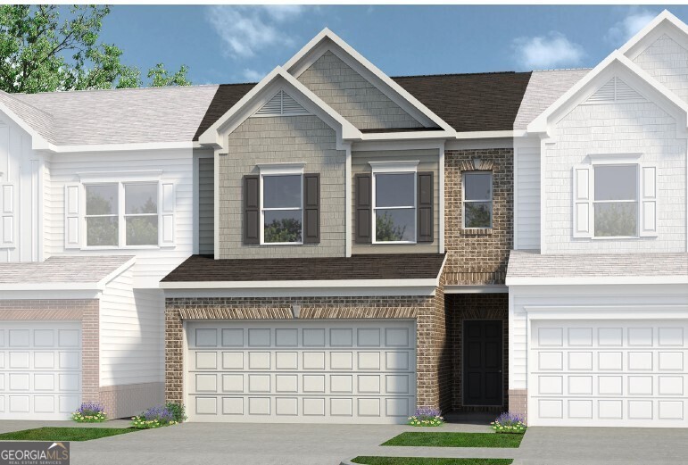 Move in Ready October! The Maddux II plan by Smith Douglas Homes in the new community Jameson Towns! This 3BR/2.5BA townhome offers a thoughtfully planned layout that is not short on style or function. With its open kitchen-dining-living combination with a welcoming traditional fireplace and convenient access to the rear yard, you'll find a comfortable living area perfect for spending time indoors or out. Gray Upgraded cabinetry, granite counters and stainless appliances in the kitchen. Iron rail staircase leads to the upstairs which is highlighted by the primary suite, which has a bath with a walk-in closet, dual vanity, separate tub and shower,and water closet. Two bedrooms, a shared hall bath and a laundry room make it easy to keep up with household chores. Easy maintenance Vinyl plank flooring throughout the main living areas on the first floor. Nine ft ceiling heights on both levels. All this on a lovely homesite with a private backyard. Planned neighborhood pool with cabana, playground and lawn maintenance included in HOA! More time for you! Photos representative of plan not of actual home. Seller incentives with preferred lender.