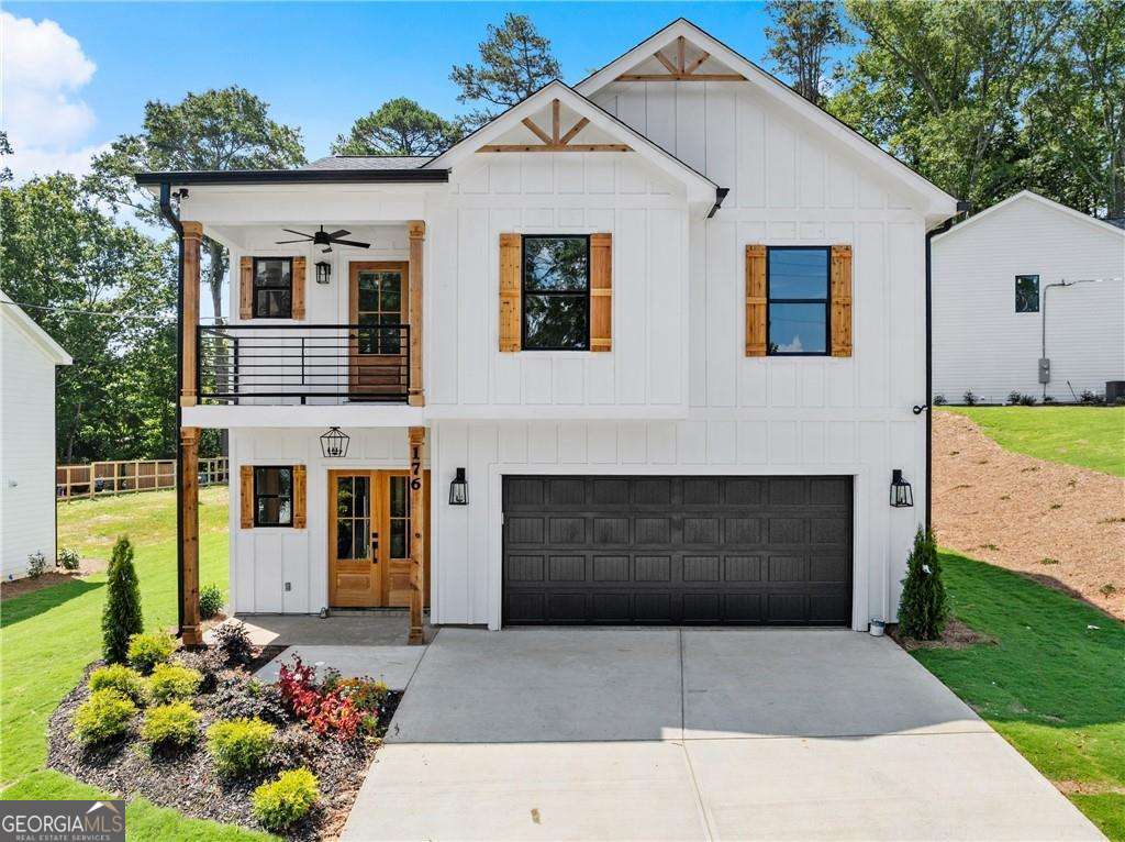 USDA ELIGIBLE, Discover this stunning 4-bedroom, 2.5-bath home steps from downtown Clarkesville and across from the historic courthouse. Enjoy mountain views, custom finishes, and a chef's kitchen with a pot-filler and custom cabinetry. Outdoor spaces include a tiled balcony with panoramic views, a private back porch, and an irrigated, landscaped yard. With its prime location and thoughtful design, this home is a rare Clarkesville gem.