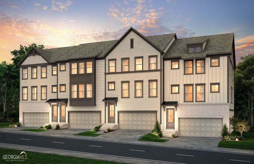 New Construction townhome located in sought after Decatur. The Hutton floorplan is perfect for entertaining with the oversized island in the open-concept kitchen, dining room, gathering room and sunroom. The ground floor offers a forth bedroom and full bath, a walk out partially covered patio and a backyard area. The Owner's suite has sitting room, dual walk-in closets and spa-like oversized shower w/rain shower head. Other upgrades in home include hardwoods throughout main, oak treads on stairs, white cabinets, quartz countertops, upgraded lighting package and kitchen-aid SS appliances. Resort-like amenities including pool, fitness center, clubhouse, access to walking trails and more! Prime in town location w/easy access to I-85, 75, & 285. Pictures shown are of the model home. Home will be completed in May 2023