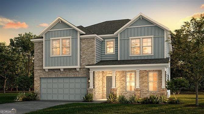 The four-bedroom Wakehurst Floor Plan is the epitome of luxury living in our Grayson homes. Our Grayson rentals will change your definition of quality living. They come in four-bedroom layouts that cover between 2,486 and 3,057 square feet of space adorned with premium amenities. In the kitchens, you'll find linen white/ stone grey shaker style cabinets with matte black/brushed nickel hardware, stainless-steel gas ranges, refrigerators with filtered water/ice dispensers, and touchless faucets, as well as islands with USB charging ports and pendant lights. The bathrooms showcase tile floors and marble countertops, while the primary bedrooms await you with luxury carpets and tray ceilings. But that's not all - all our houses include ample yards, access to attic space, walk-in closets, energy-efficient windows, Z-Wave smart locks, Honeywell wi-fi enabled thermostats, and attached garages with remote and app control. You may also enjoy unfinished basements, covered patios, flex spaces, and dual-sink vanities in select homes. Make the most of our common areas. Stroll around the lake, enjoy refreshing dips in the pool, or take your furry friend for a walk on the beautifully landscaped sidewalks. If you feel like socializing with neighbors, invite them to the multi-purpose green spaces to chit-chat over a cup of joe. Photos are representative of model home, and not actual home. Listing address is actual address of home.