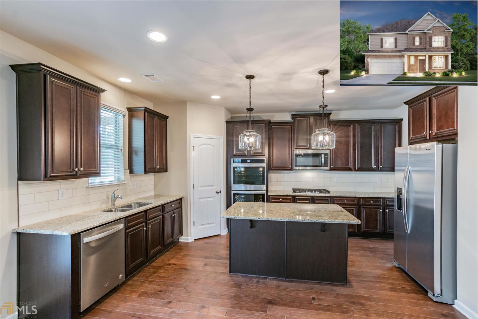 Abigale on a basement. 4 bedrooms & 2.5 baths. Large gourmet kitchen with over-sized island and breakfast area that opens to the family room. Home comes with a 2GIG Smart Home Management system. Master bath features an over-sized glass & tile shower. Hardwood floors throughout downstairs and a butlers pantry, between kitchen and dining room. Photos are stock photos of model home.