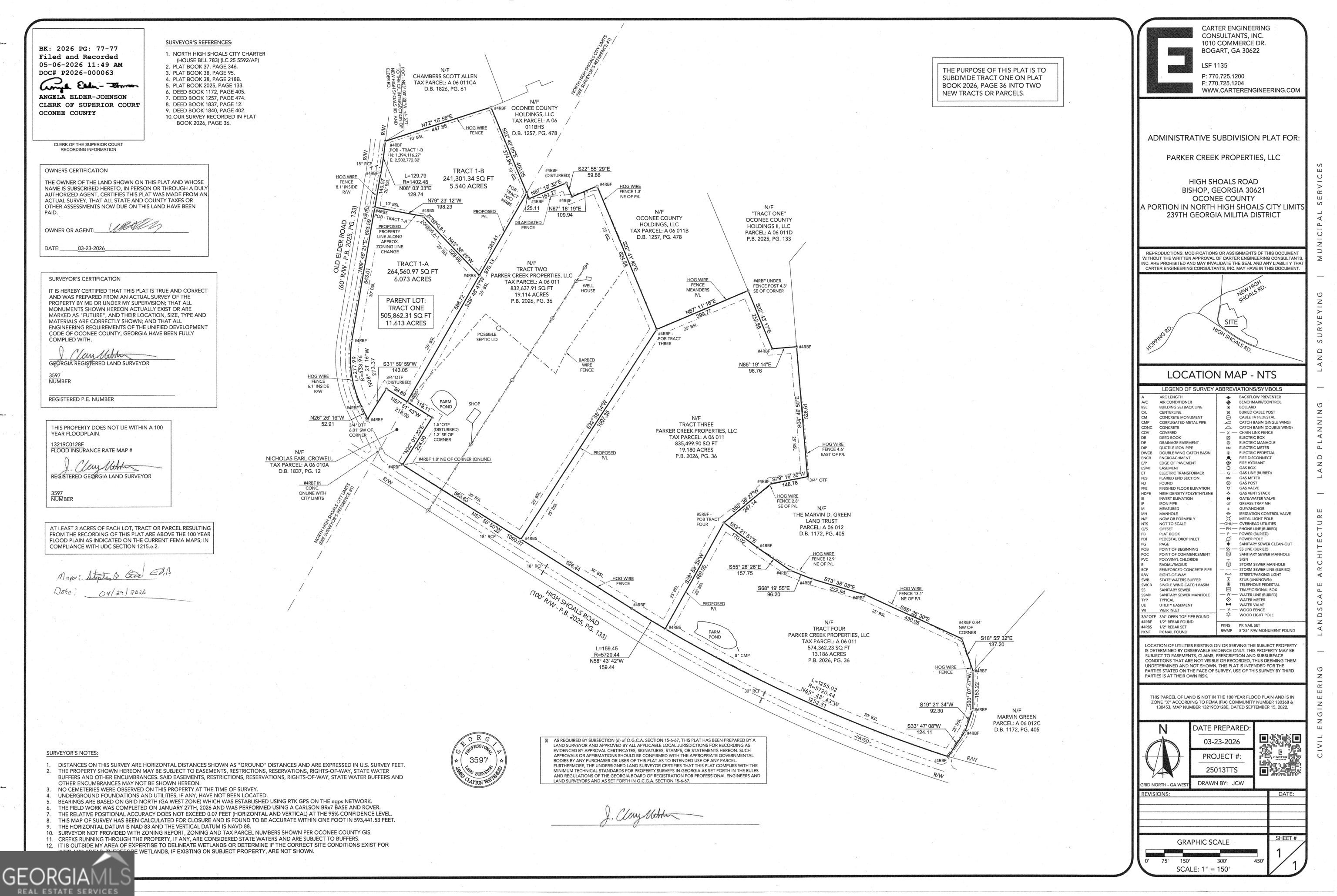 TRACT 1-A High Shoals RD