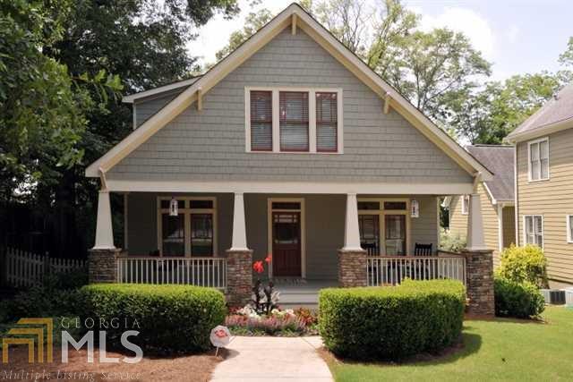 Relax or entertain on your rocking chair front porch or share private moments on your delightful side porch in the garden courtyard. Enjoy true Craftsman detailing, warmth & charm without giving up new home amenities. Fireside living room has custom TV niche & large formal dining room is perfect for meal time gatherings. Huge kitchen has abundant cabinetry + room for less formal dining(or makes a perfect keeping room). Master on main has clawfoot tub & separate shower. Two bedrooms share an oversized bath upstairs. Private drive leads to oversized 2 car garage. Yard can be enlarged if desired.