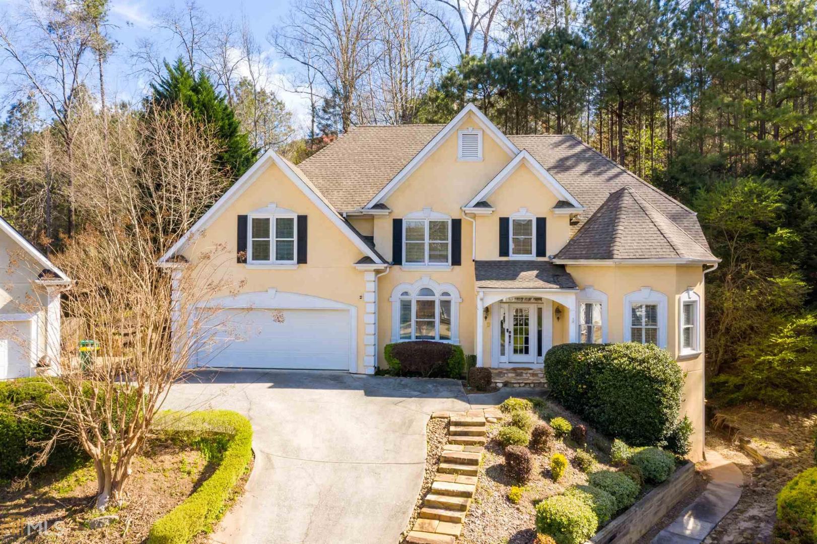 Stunning master on main in the swim/tennis community of Bridgewater. Large open foyer w/hardwoods that lead to gourmet stadium kitchen w/ island, opens to vaulted family room w/fireplace. SS appliances, double ovens, beautiful glass backsplash and plenty of counter space for prep and storage. Entertain the crowd w/ wrap around deck and fire pit overlooking private fenced backyard. Outdoor space great for pets or play area. Charming master bedroom w/ trey ceiling, walk in California closet with large master bath. Great media room in the finished terrace level. Tons of storage space in the unfinished portion and big enough to bring your ping pong or pool table. Perfect for theatre room or workshop. Walk to Newtown rec and dog park. Top Johns Creek schools!