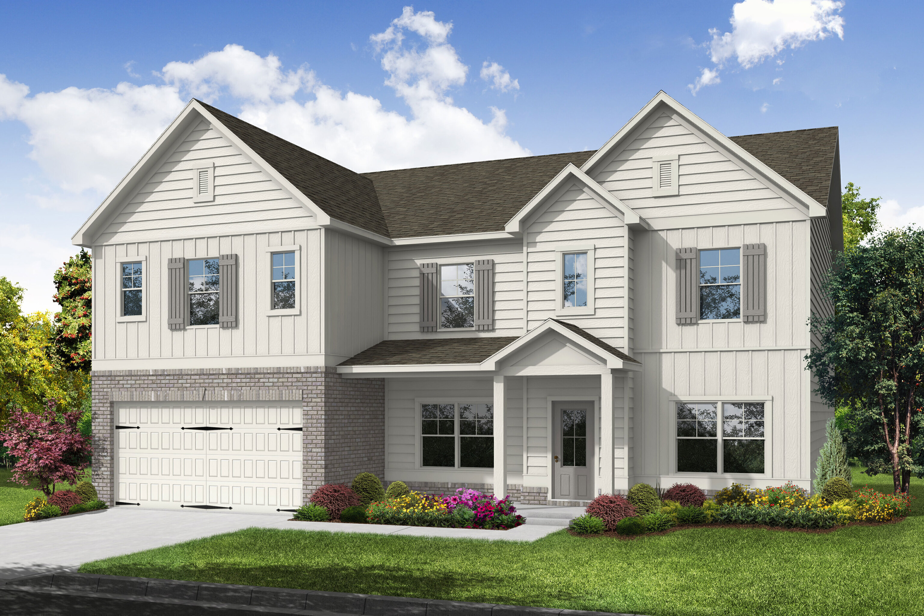 The McKinley II plan on a BASEMENT built by DRB Homes! This home features 5 bedrooms and 4 bathrooms, with a bedroom and full bath on the main level. Large Family Room (with a fireplace) open to the luxury kitchen with double ovens, stainless steel appliance, large island, quartz counter tops and tile backsplash. Luxury vinyl flooring on main floor (except for bedroom) and STAIRS! The second floor boasts a beautiful loft! Large owners suite with sitting area. Owners bathroom features quartz counter tops, tile floor, soaking tub with surround, separate ceramic tile shower and double vanity. Pictures are stock photos and not the actual home. Colors, materials, fixtures and lot views may be different.