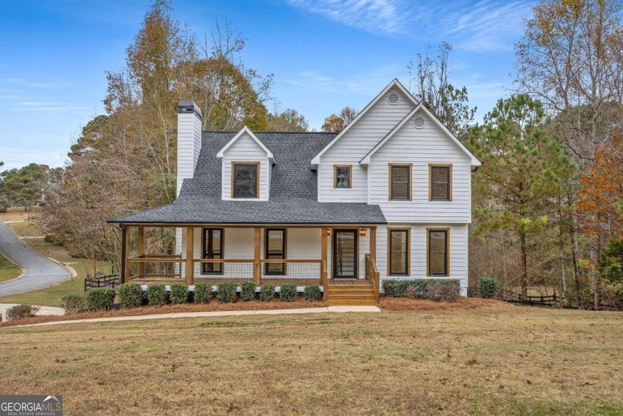 Explore easy living in this beautifully revamped Dallas gem! This home hosts a master on main, new roof, new water heater, new siding, fresh paint, new flooring, a sleek gourmet kitchen and much more! Step outside and enjoy the 1-acre lot, inground pool, and fenced backyard. The owner's suite boasts double vanities and a roomy walk-in shower and closet. A bonus: a partially finished basement with a full bed and bath and a covered porch overlooking the backyard. Practical perks include main-floor laundry and chic quartz countertops throughout. Welcome home!