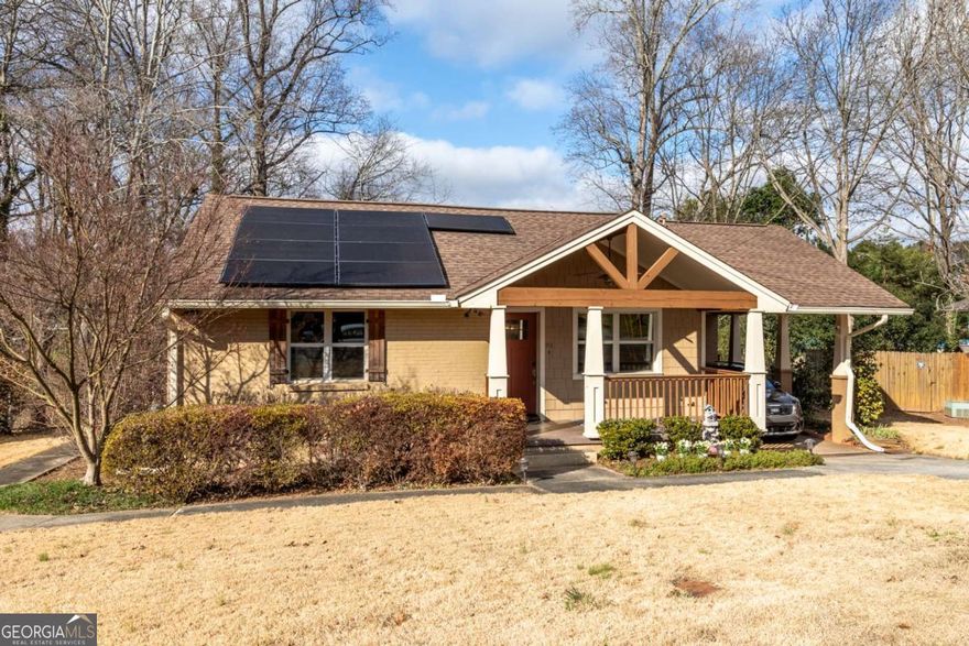 Superb home in a first-class location. Completely renovated Classic Craftsman Bungalow in the heart of Smyrna. No HOA. Blocks from Smyrna Market Village. Hard to find room to expand with full unfinished basement to add to the square footage. Additional 20x20 large brick outbuilding with electricity for any purpose you like. Would be a great gym, storge or playroom to finish out. Roof has on-grid Solar panels to help produce electricity for the home on sunny days and send any excess back to the grid, which is credited to the monthly electric bill. Please enjoy the picture tour.