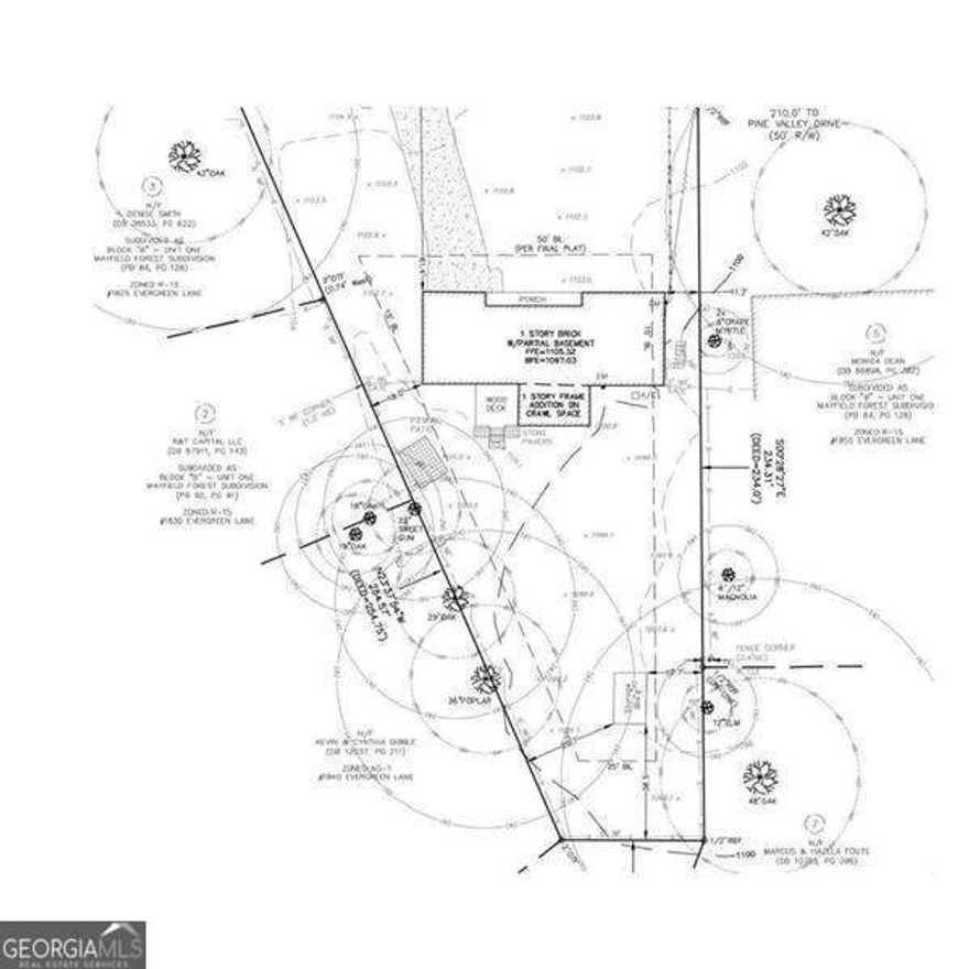 Rare Expansion or NEW BUILD opportunity walking distance to Main Street Alpharetta, nestled on over half an acre. This beautifully renovated garden home is just walking distance from downtown Alpharetta, offering unparalleled convenience to the city's shops, farmer's markets, amphitheater, and restaurants. Minutes away, you'll find the Avalon, Wills Park, historic Crabapple, and the home is within the acclaimed Cambridge High School District. The exterior of this home radiates elegance with its freshly painted brick, well-maintained landscaping, a newer architectural roof, gutters, and a newly repaved concrete driveway. Enjoy serene evenings on your back porch or sunroom with panoramic views, tranquility, and privacy. The exterior of this home radiates elegance with its freshly painted brick, well-maintained landscaping, a newer architectural roof, gutters, and a newly repaved concrete driveway. Enjoy serene evenings on your back porch or sunroom with panoramic views, tranquility, and privacy. Inside the home, the open floor plan seamlessly connects to a fully remodeled kitchen, showcasing modern finishes, custom cabinetry, backsplash, custom-built bar, and upgraded stainless steel appliances. A spacious laundry room on the main level provides ample storage, blending functionality with style. The luxurious primary suite features a newly expanded and remodeled bathroom with a tiled walk-in shower and double vanities. The guest bathroom is equally stunning, with a contemporary walk-in tile shower. Recent updates extend to essential systems, including a HVAC, a full-house dehumidifier, a new water heater, and spray foam insulation, all under 3 years old. The basement and crawl space have been completely waterproofed and reinforced with additional support beams. The unfinished basement is equipped with central heating and air, ready for you to customize, envision, and make your own. This home offers a rare blend of modern luxury and historic charm in a prime location.