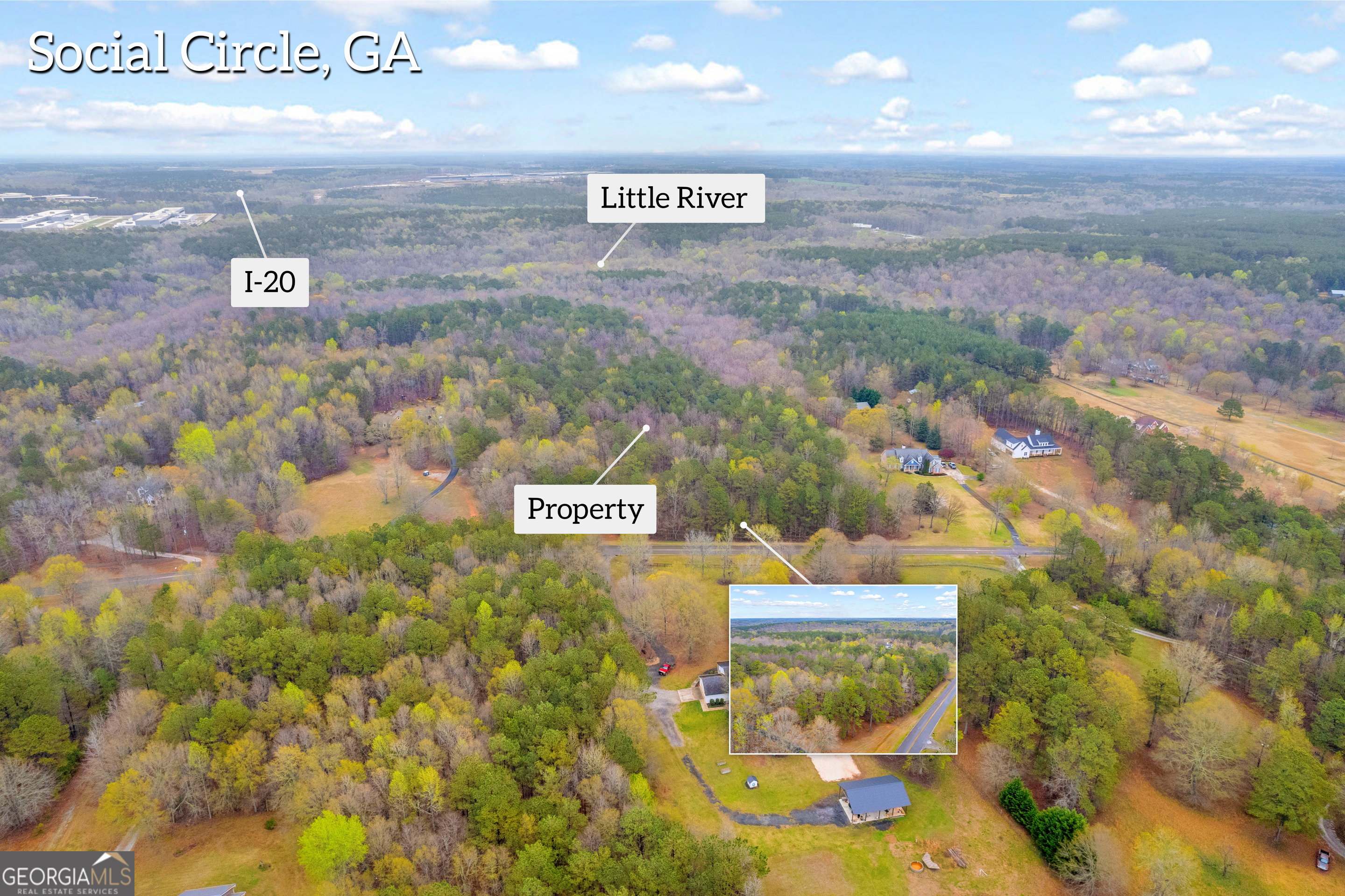 Surrounded by upscale custom homes, this property is waiting for your touch! With 10+ private acres in Eastside school district, this property is still only 10 minutes from I20, approximately 8 miles to downtown Covington and approximately 12 miles to Madison. Soil test has been completed on the property and ready to go!