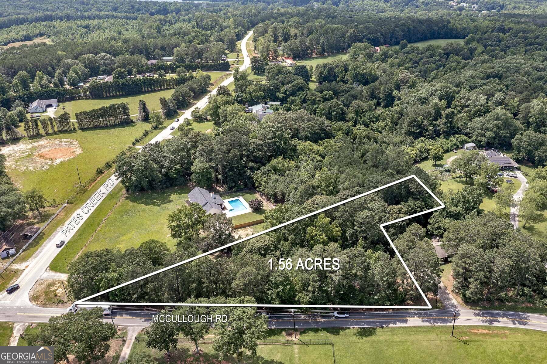 Great buildable lot. 1.56 acres. Or buy with house and lot at 858 Pates Creek. There is a discount if they are purchased together.