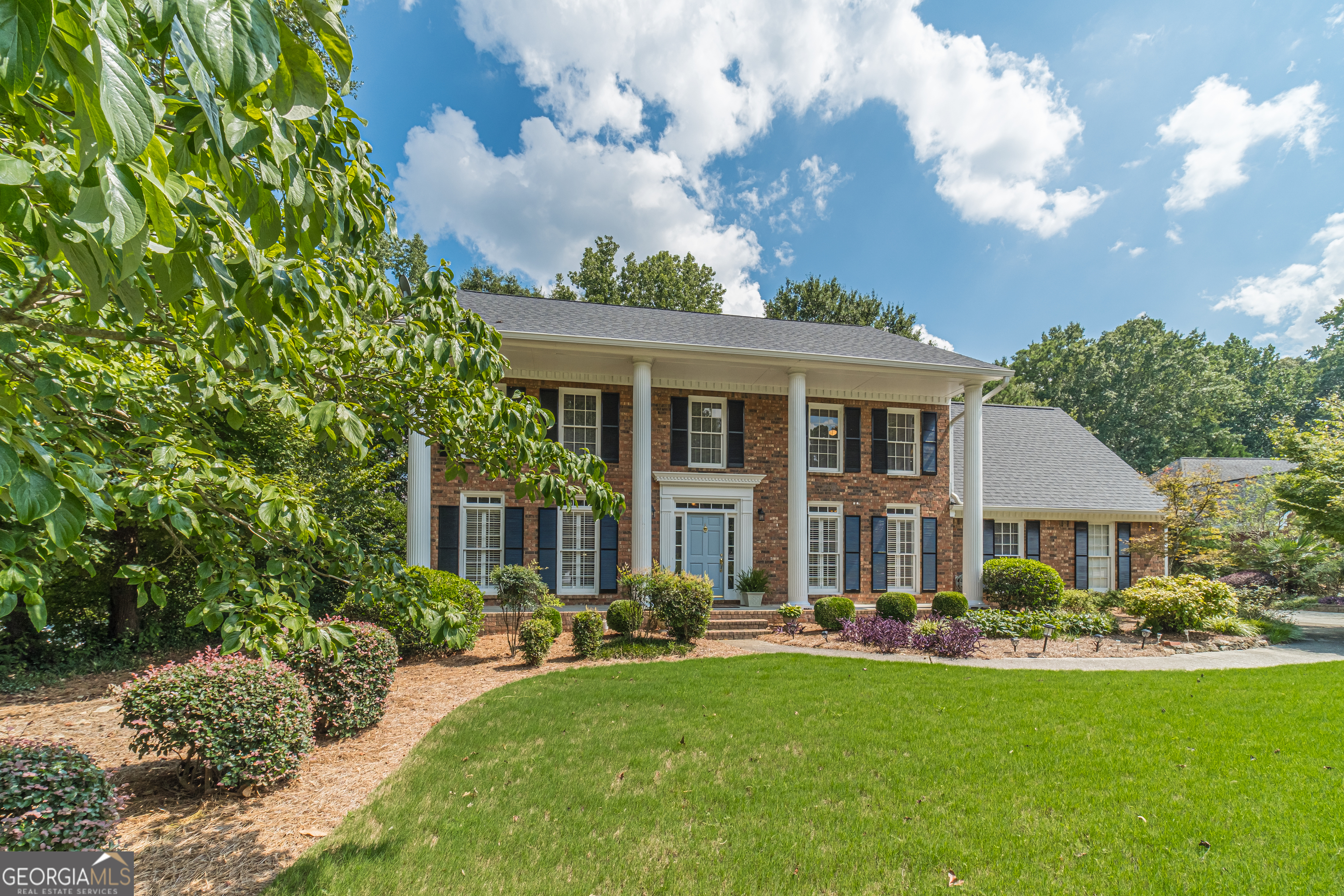 Welcome to this incredible Brookwood Cluster home in sought after Connemara Subdivision. Located on a level landscaped lot, this traditional boasts a freshly painted exterior, has an impressive front porch with columns and is perfect to enjoy a private evening OR you can relax on the oversized screened-in porch overlooking the beautiful perennial gardens requiring little maintainence and privacy fenced yard! 4 bedrooms, bonus room, 2.5 baths, formal living room with french doors making this the perfect office or flex room. Formal dining room is banquet sized and has direct access to the kitchen. Beautiful updated kitchen with painted cabinets, newer stainless appliances including a gas stove, microwave, refrigerator, dishwasher! Kitchen has recessed lighting, double pantry, plenty of counter space. Sunny eat in kitchen has lovely view of the backyard. Kitchen opens to inviting family room with built in bookcases and painted judges paneling, fireplace and access to the screened porch making it great for entertaining. Primary bedroom is oversized with nook reading area, tray ceiling and primary bathroom has double vanities with upgraded and updated shower. His and her closets, skylight and volume ceilings. Secondary bedrooms have great natural light, very large closets and ceiling fans. This home has had custom trim added to downstairs living spaces and kitchen, recessed lighting, hardwoods floors, new carpet, fireplace redone with tile and beautiful beadboard ceiling on the high ceiling screened in porch. All of this in an amazing school district and subdivision which features swim/ tennis/pickleball, a beautiful clubhouse, playground and a beautiful paved walking path next to the Yellow River, also adjacent to the wonderful grassed field for plenty of acitivities. HBW 2-10 Warranty included in purchasse. Home is in great condition and ready for you to call it your New Home.