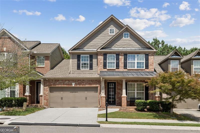 Newly Updated home just outside of downtown Cumming. Roof only 5 years old! New paint and flooring. Major upgrades in 2023: Furnace replaced, exterior of home painted, siding replaced! MASTER ON MAIN with vaulted ceilings, double vanity sinks, and a large walk in shower. Large living room downstairs with coffered ceilings and a double sided fireplace. Also a secondary living room/loft upstairs. Spacious kitchen with lots of cabinet space, granite countertops and a kitchen island. Upstairs features 2 large bedrooms and an additional bathroom along with large loft area. Outside courtyard/patio area right off the kitchen area perfect for outdoor enjoyment and entertaining. Located within close proximity of shopping, dining and the up and coming Cumming City Center!
