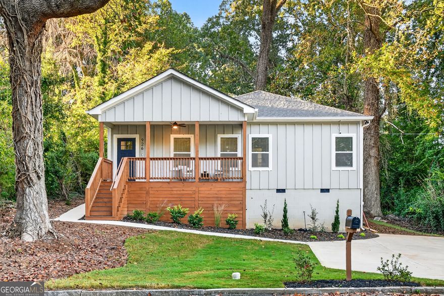 Discover an exceptional opportunity to own a nearly new, turnkey home in the heart of East Point! This 4BR/3BA residence, just over one year old, blends thoughtful design with premium finishes and an unbeatable location. Nestled in a quiet residential enclave, the home offers quick access to I-285, I-85, I-75 and major arterials-making travel to downtown Atlanta and Hartsfield-Jackson Airport a breeze. Enjoy nearby shopping, dining, and entertainment at Camp Creek Marketplace and East Point's vibrant downtown.  Inside, an open and airy floor plan welcomes you with natural light and modern comfort. The chef-style kitchen features stainless steel appliances, solid surface countertops, and generous space for dining and gathering. The spacious primary suite includes a luxurious en-suite bath and custom walk-in closet, while the secondary bedrooms are impressively sized-perfect for guests, family, or a home office.  Additional highlights include an electric vehicle charging station, a covered front porch for relaxing, and a large yard ideal for entertaining. Everything from appliances to plumbing and HVAC is nearly new, offering peace of mind and modern ease in one complete package.