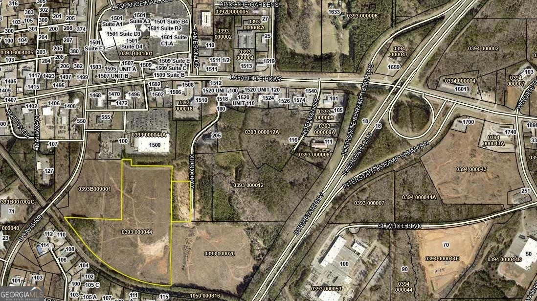 Prime Development opportunity 45 minutes south of Atlanta Hartsfield Jackson Airport, right off I-85 and-185. This 40+/- acre tract, along with adjacent/surrounding 85+/- acres located behind Home Depot and Tractor Supply is zoned Corridor Mixed Use and Industrial with access to Davis Road bypass and Hoffman Drive, providing several  points of access from major highways.