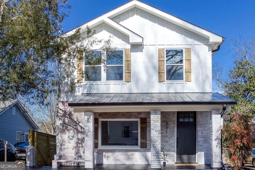 I promise that you'll never find another like me...Welcome to LemonWise. Named after the historic Lemon St district of east Marietta & the Wise family, this one-of-a-kind opportunity, less than half a mile off Marietta Square, is ready to be called "home." Hand built by Mr. Wise, estimated in the late 1920's or early 30's, the original house lacked electrical service & running water. Later, in the 1950's, a kitchen & bathroom were added on the back of the house with electricity & plumbing, & finally a laundry room added. Kept in the in family almost 100 years, this special renovation was overseen by structural engineers & the city of Marietta, with a mind on preserving the home's character & charm. Keeping with the size & architecture in the historic community, this jewel offers unprecedented value & panache. Upon entering through the eight-foot door, adorned by the metal roof, covered front porch, you'll enjoy the expansive feeling from the nine-foot ceilings on the main level. Catch a glimpse of the ship lapped fireplace area with charming hearth made of reclaimed brick from the original chimney built by Mr. Wise, a mason, as you make your way to the eat-in kitchen. Adorned with decorative lighting and modern, well-lit LED canned lighting, countertop space & cabinet storage are never lacking. Dove tailed drawers & shaker cabinets in an antique white are finished with a natural wood-stained island that seats four to five people, matching the wire brushed, lightly stained oak, wood floors. Dramatic quartz countertops & black graphite sink provide functionality & a charismatic appearance along with the matching tile backsplash. Stainless steel smart gas stove & dual ovens, accented with a black & gold pot filler, along with the smart dishwasher provide convenience while finishing off the unique design of this kitchen.  Adjacent, the full bedroom & full bath on main make guests & friends feel right at home. Color drenched 1/2 bath with floral wallpaper, inspired by the stylings of @addisonswonderland, sparkles & delights like no other you have experienced. At the back of the kitchen, the brick floor mudroom with seating & coat hooks leads to the covered back deck & stairs to the level backyard. And lastly, the private in-home office will make telecommuting for work an ideal situation with built in desk and two windows, or space for making music, podcasts, or arts and crafting. Headed upstairs to the living area, more of the dramatic wood floors lead to the linen closet, bedrooms, and laundry room. Since its not anyone's dream to do laundry, the laundry room was made extra special with a vertical shiplap accent wall complimented by the tiled, & matching cabinets fitted with contrasting gold cabinet handles. Heading into the adjoining bedrooms, ample closet space, extra lighting, ceiling fans & upgraded carpet & padding will win your heart. Settled between the two rooms, the jack & jill bath features double vanity with quartz countertop, ship lapped accent wall, hexagonal floor tiles and subway tiles surrounding the deep tub. Finally, reaching the owner's suite, get away from it all with windowed sitting area & remote-controlled fireplace, striking accent wall with electrical in place for a wall mounted tv, & upgrades galore. Never be disappointed in your walk-in closets with built in shelving, & then go on vacation at home in the piece de resistance; your bathroom. The waist height double vanity, drenched in lighting, sits next to the walk-in shower & sitting tub area, with blue tooth enabled fan that can play your favorite songs, podcasts, or keep you up to date with the news. Designer finishes & fixtures await, with a shower system designed with ultimate relaxation in mind, including rain shower head, serviced by the smart, tankless water heater, with endless hot water. Then, step outside on to your private balcony where you'll escape to your own world of leisure & refreshment. Yard surround by privacy fence. 2 HVAC systems.